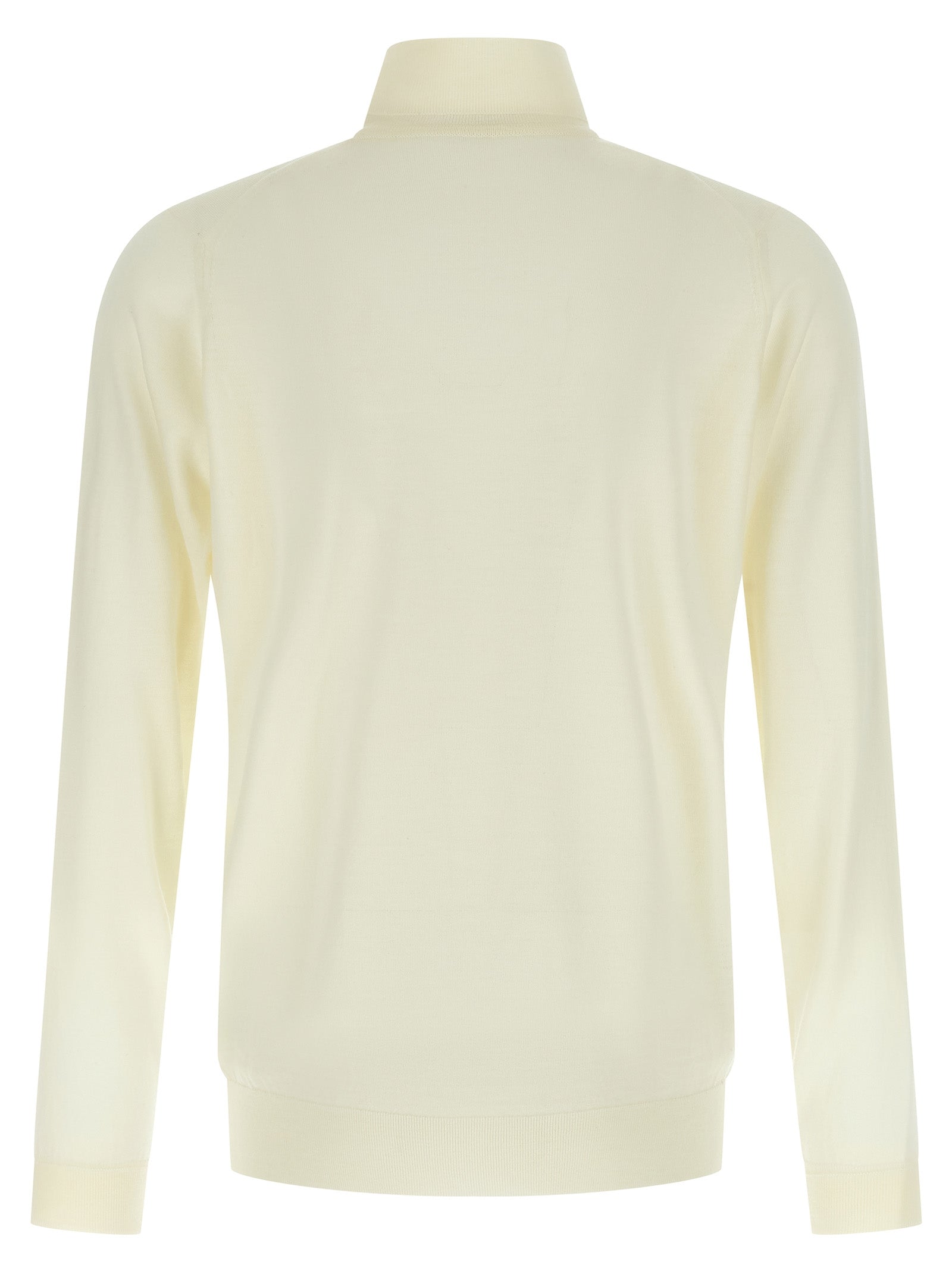 JOHN SMEDLEY Black Merino Wool Men's Cardigan