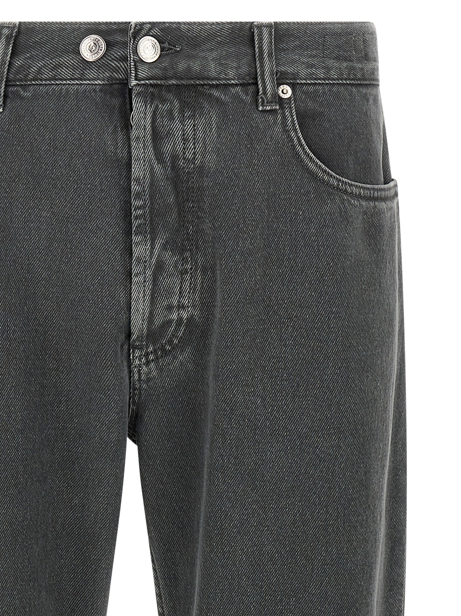 Department 5 Gray Cotton Cropped Men's Jeans