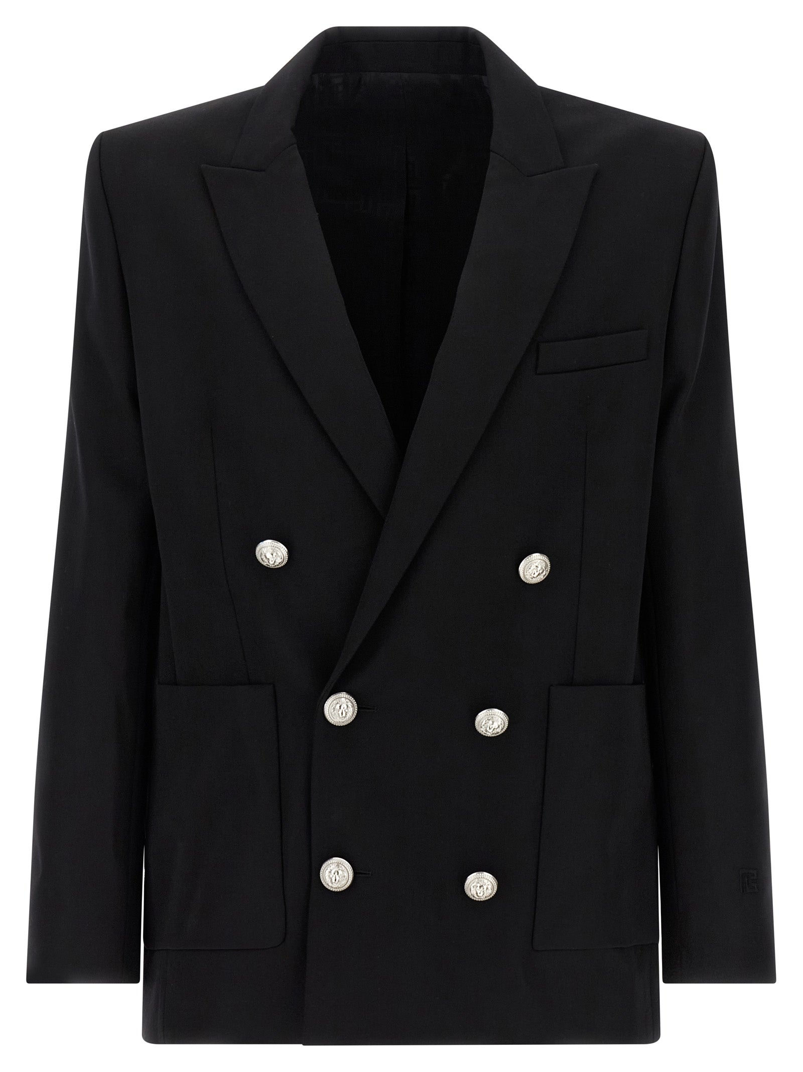 Balmain Black Virgin Wool Men's Blazer