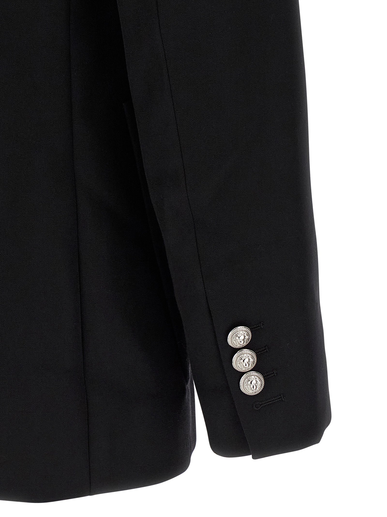 Balmain Black Virgin Wool Men's Blazer