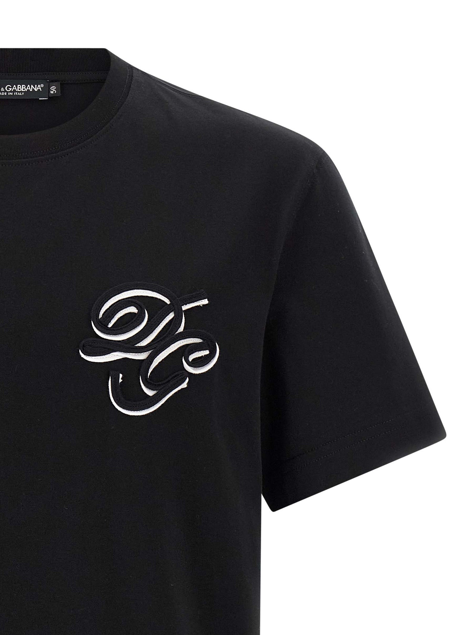 Dolce & Gabbana Black Cotton Men's T-Shirt