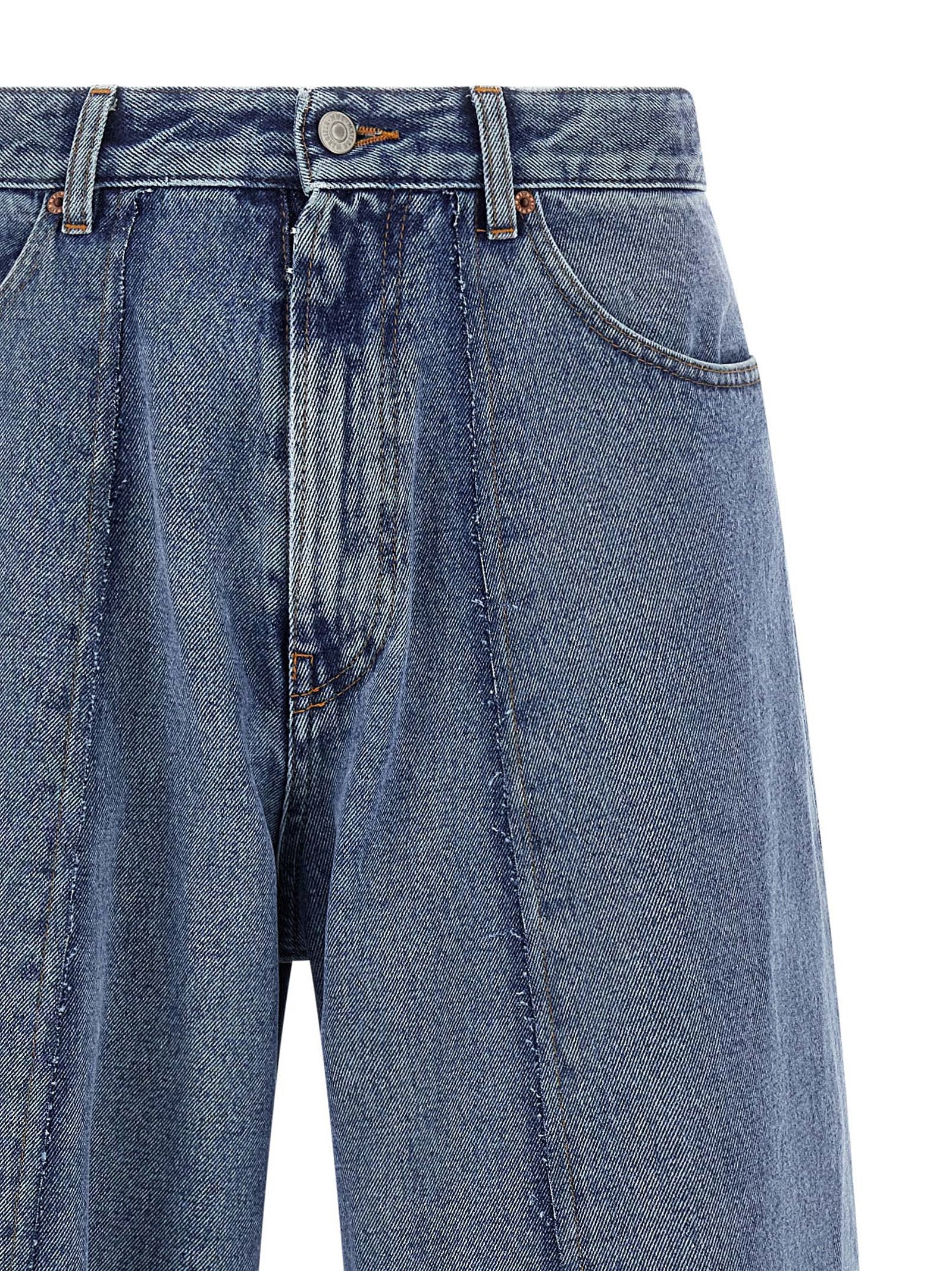 MM6 Maison Margiela Blue Cotton Jeans Men's Denim