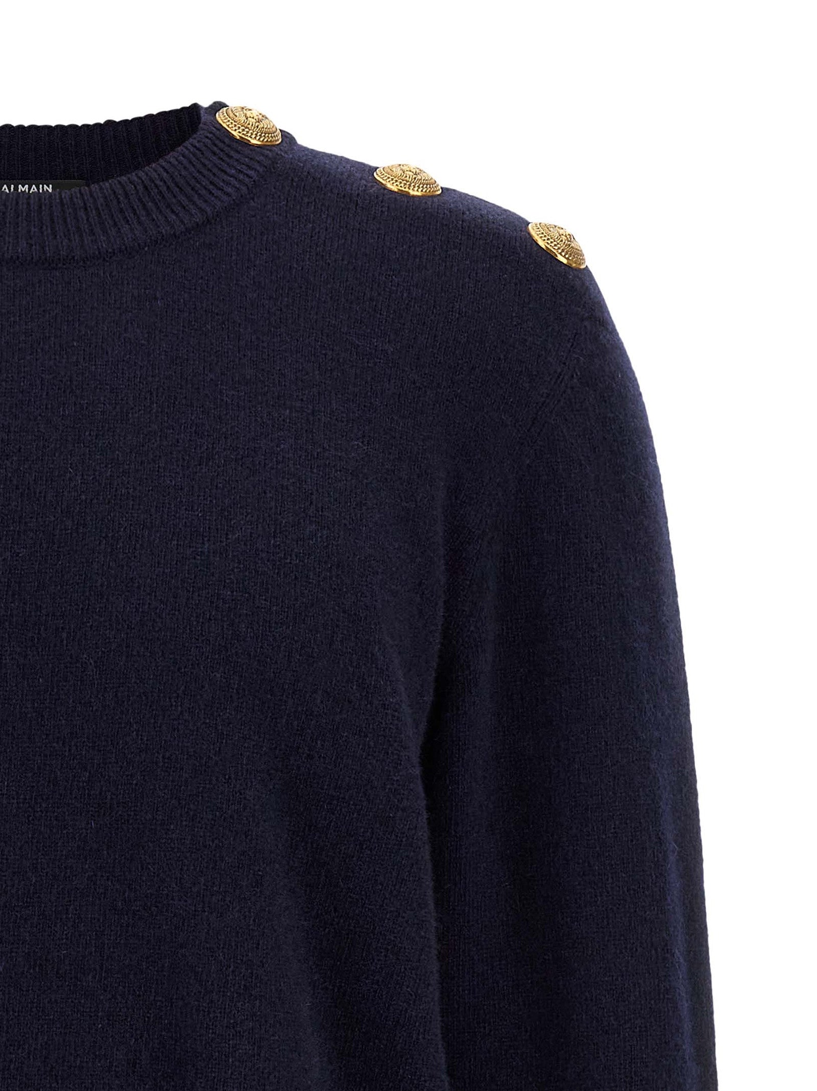 Balmain Blue Cashmere Men's Cardigan