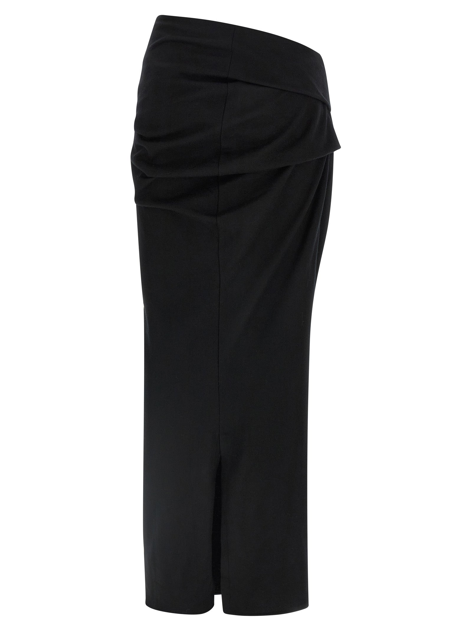 Entire Studios Black Wool Midi Women's Skirt