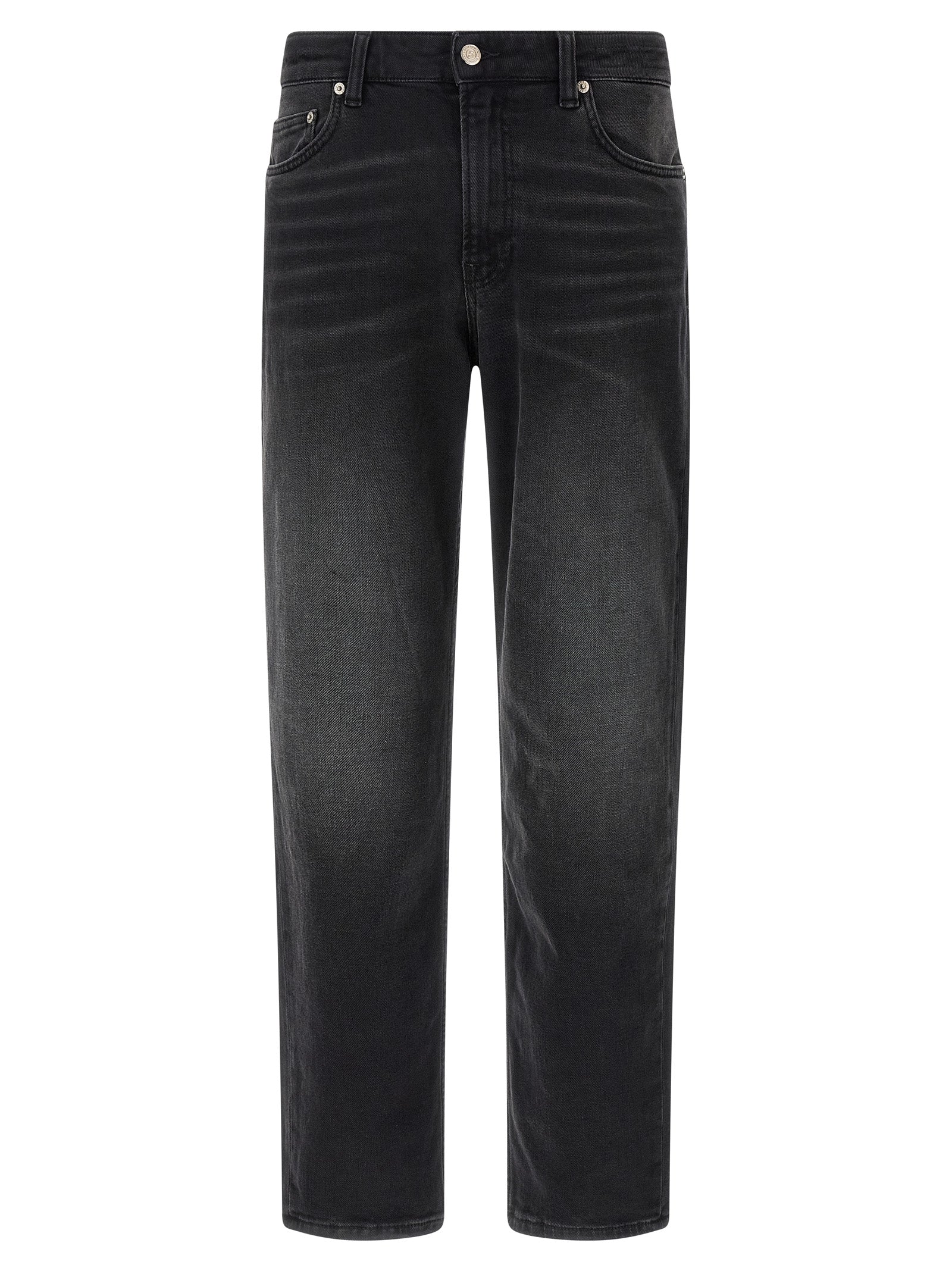 Department 5 Black Cotton Straight-Leg Men's Jeans