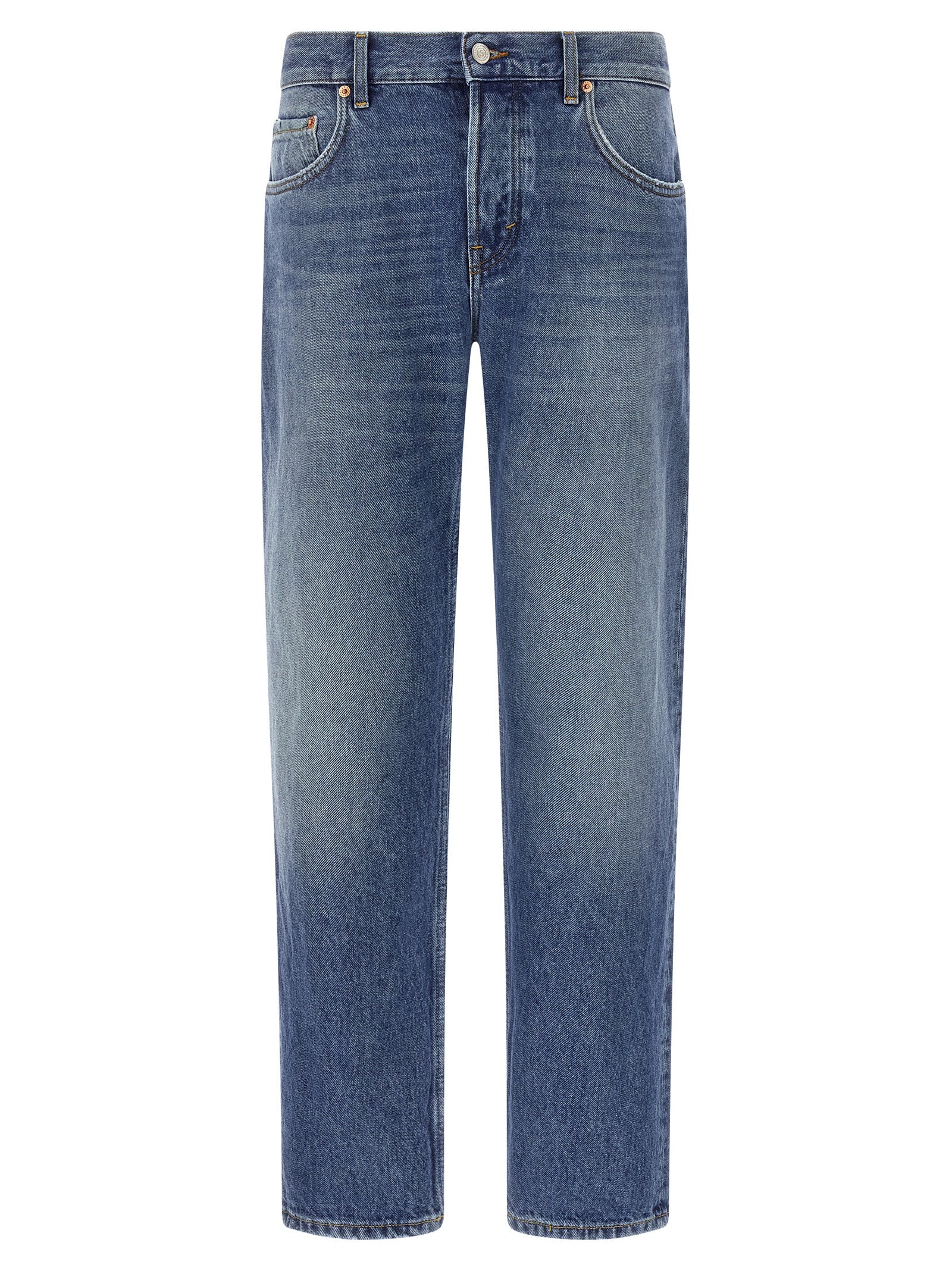 Department 5 Blue Cotton Straight-Leg Men's Jeans