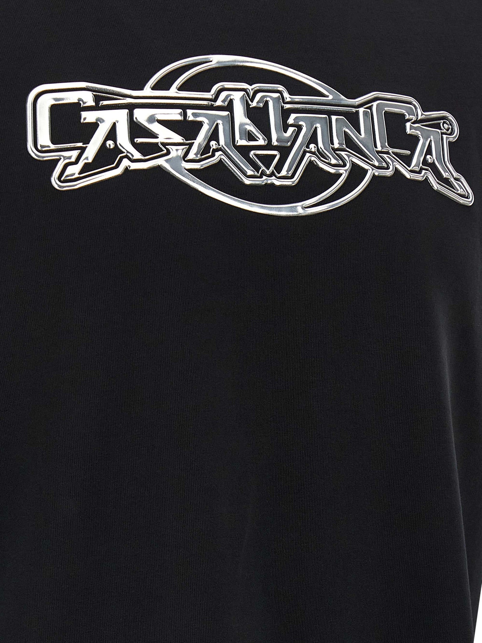 Casablanca Black Organic Cotton Men's T-Shirt
