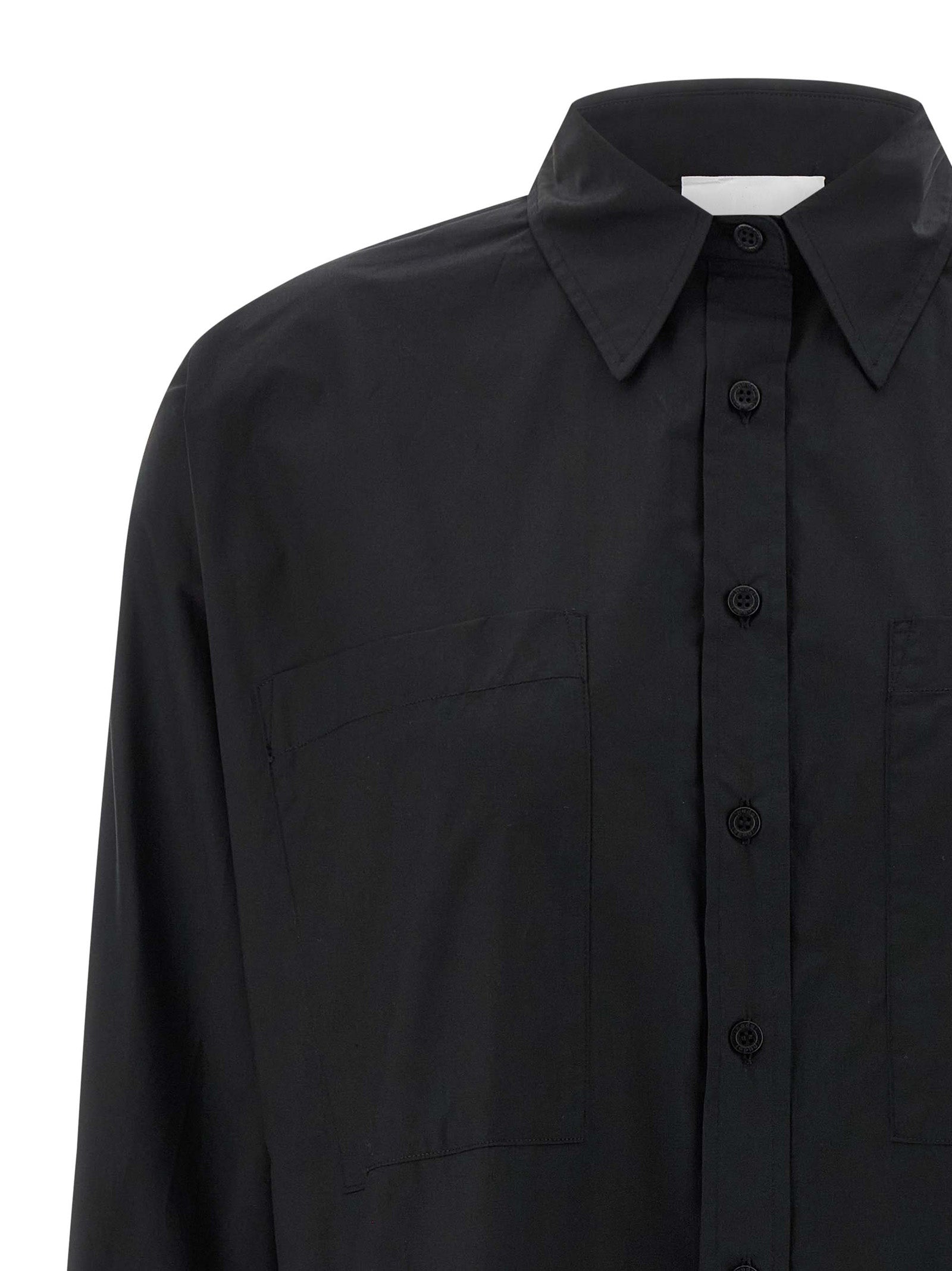 NUDE Black Cotton Women's Blouse