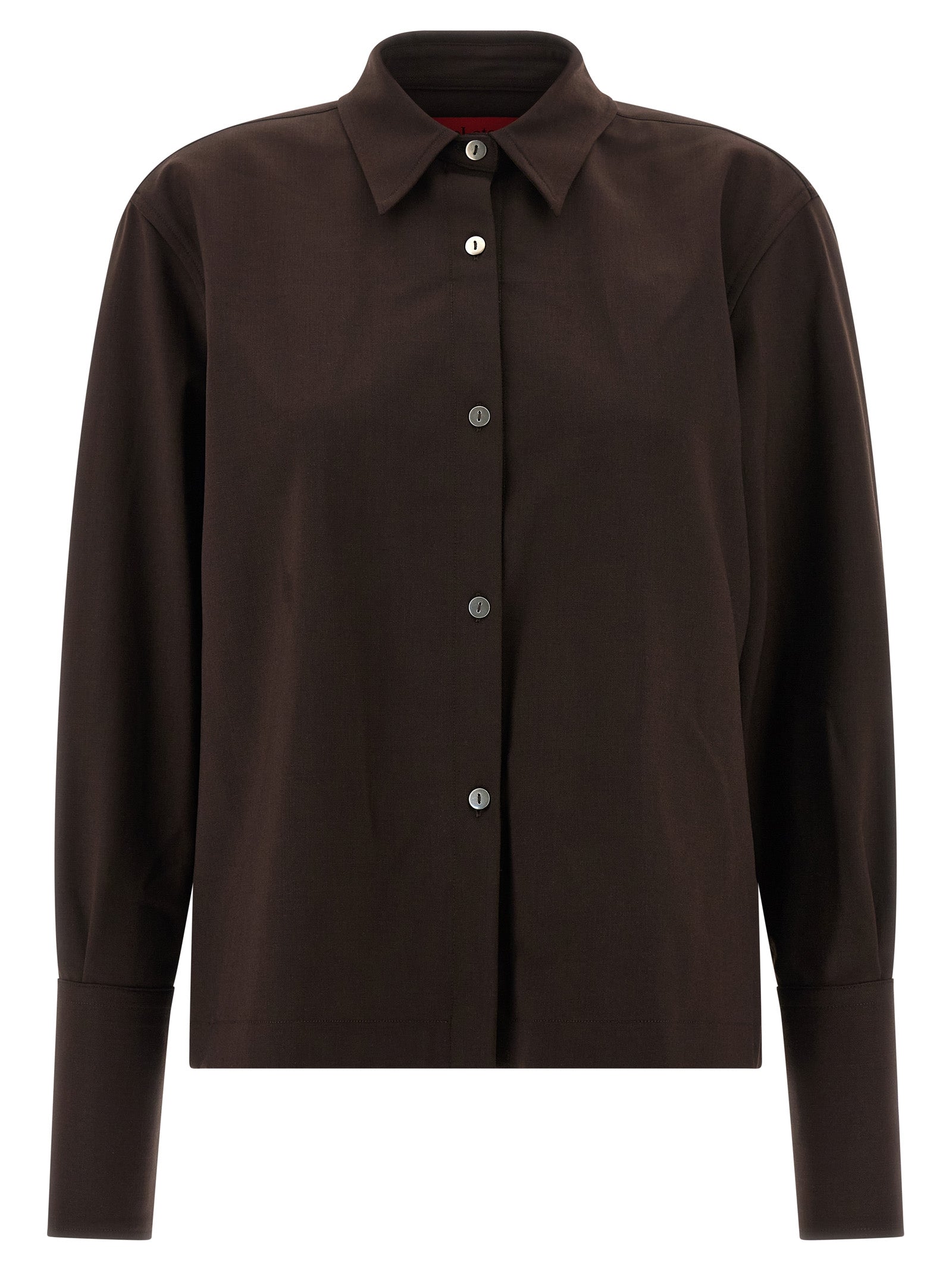 THELATEST Brown Polyester Women's Blouse