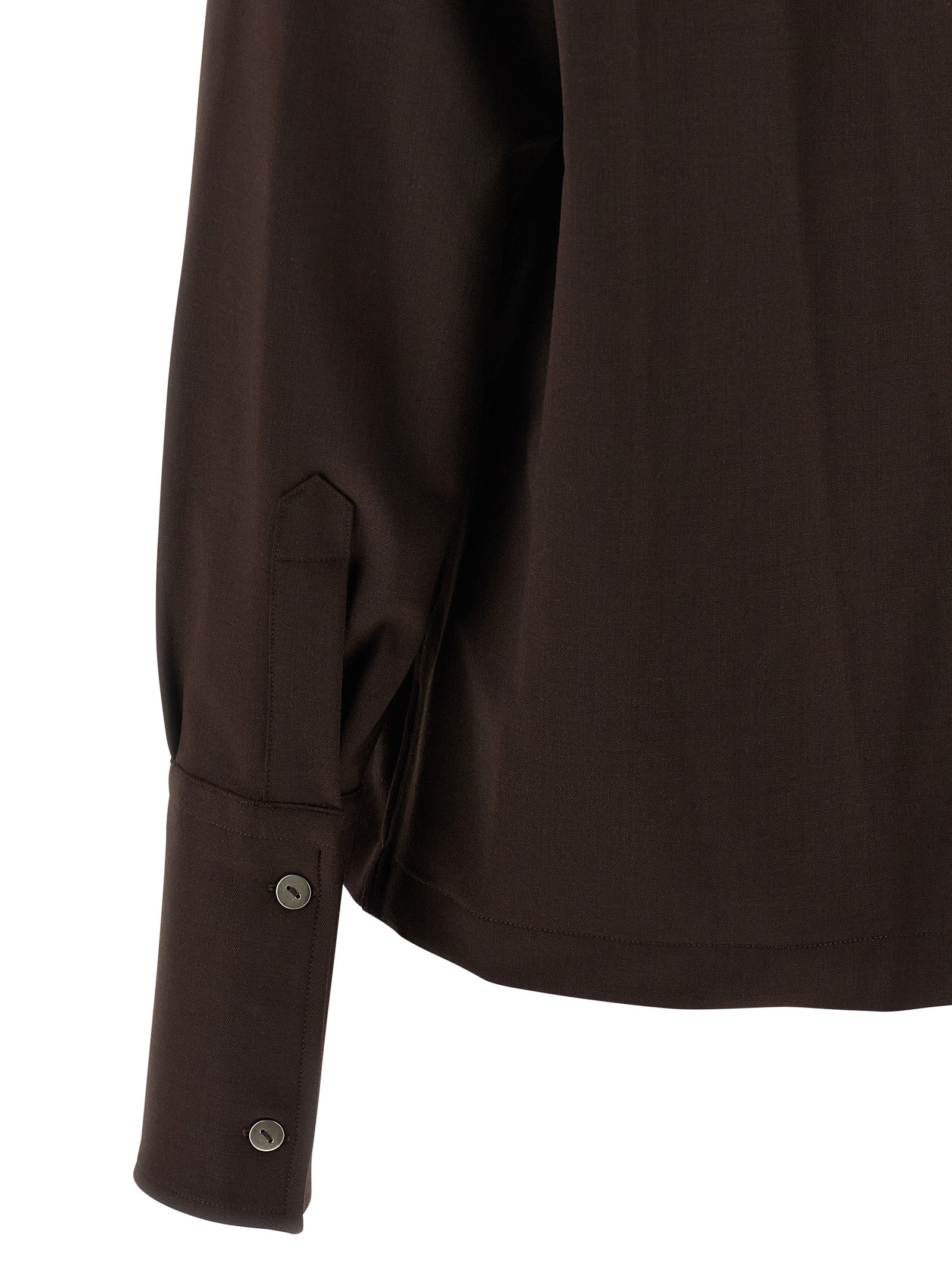 THELATEST Brown Polyester Women's Blouse