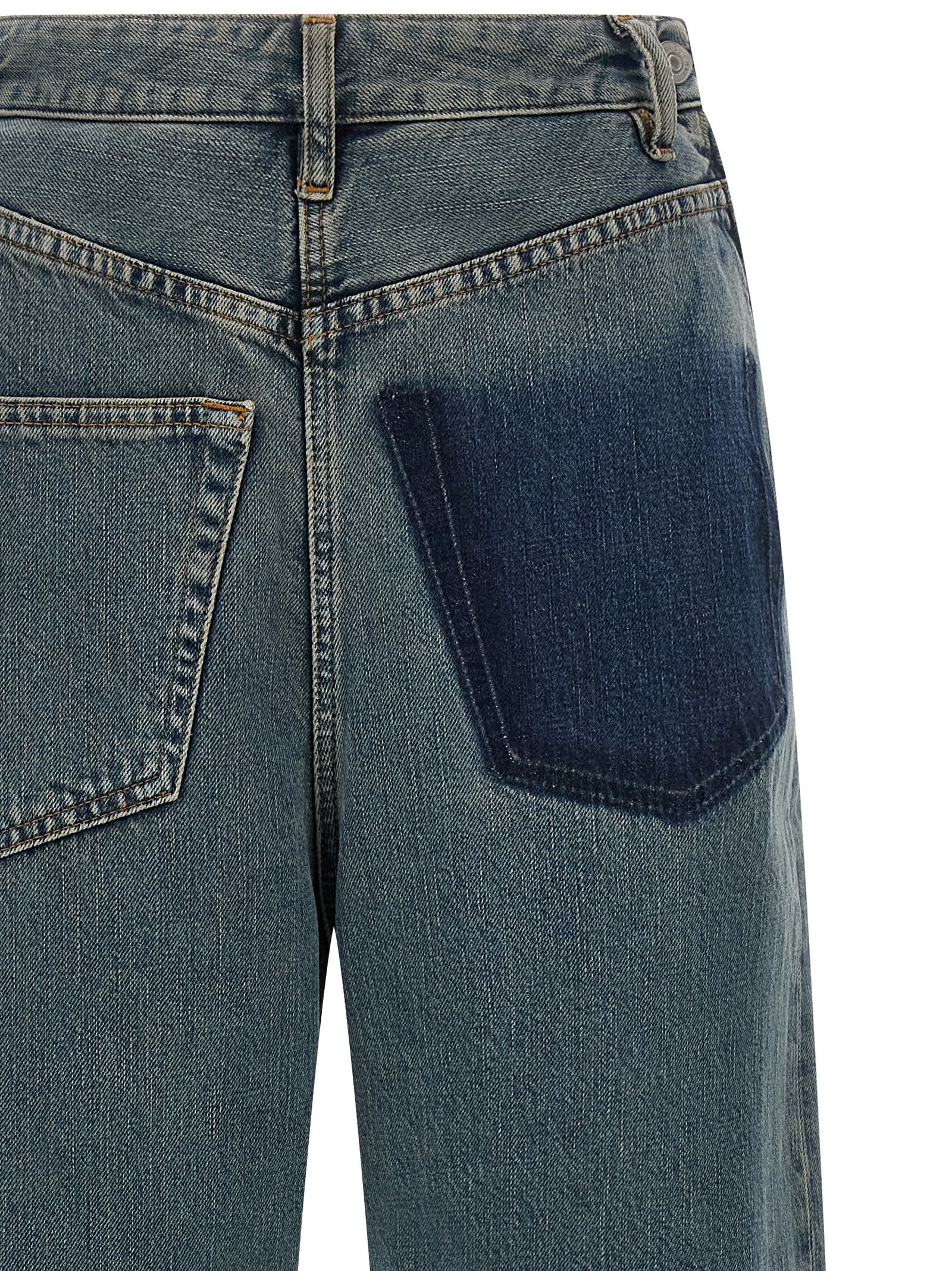MM6 Maison Margiela Blue Cotton Jeans Women's Denim