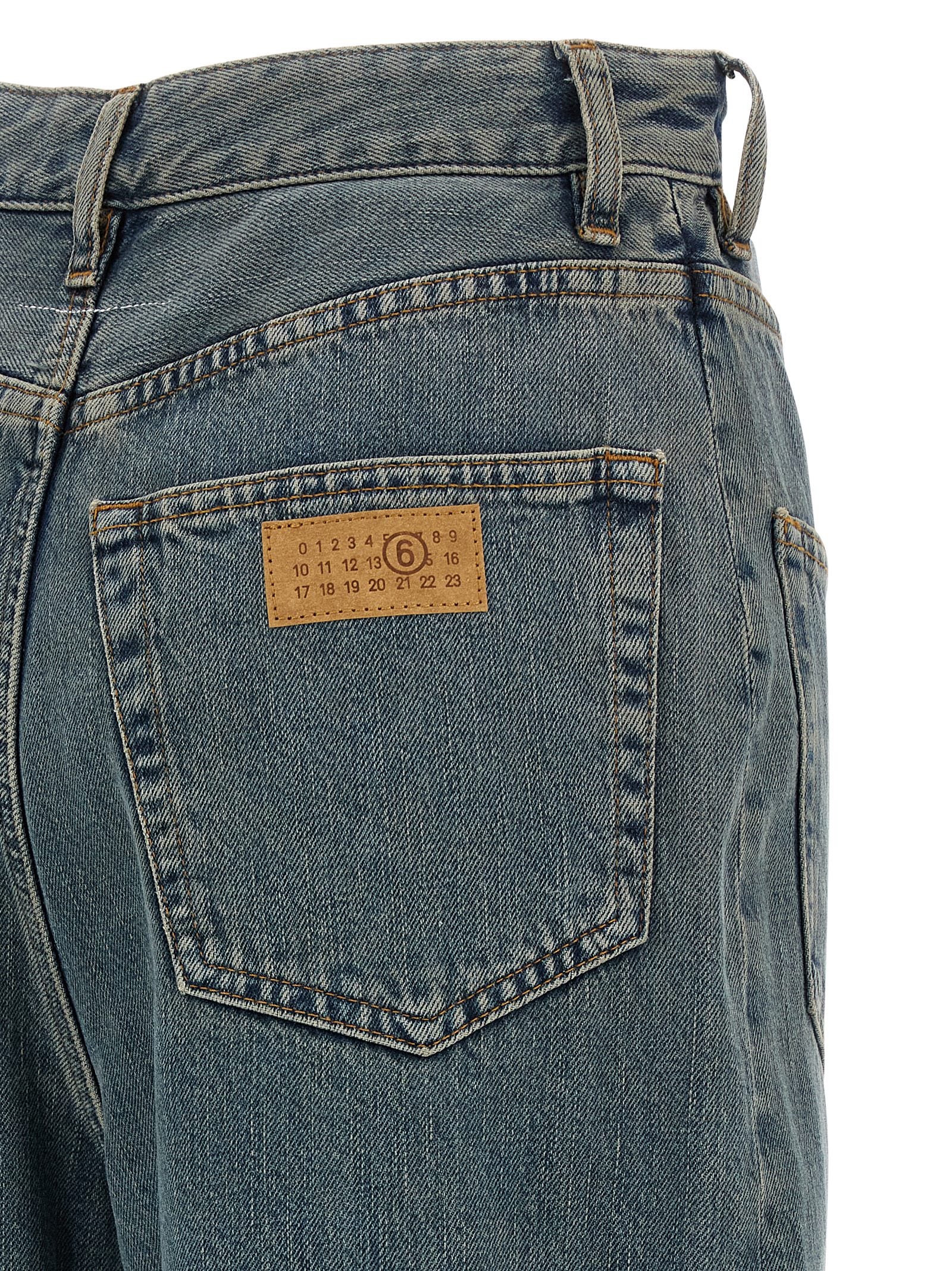 MM6 Maison Margiela Blue Cotton Jeans Women's Denim