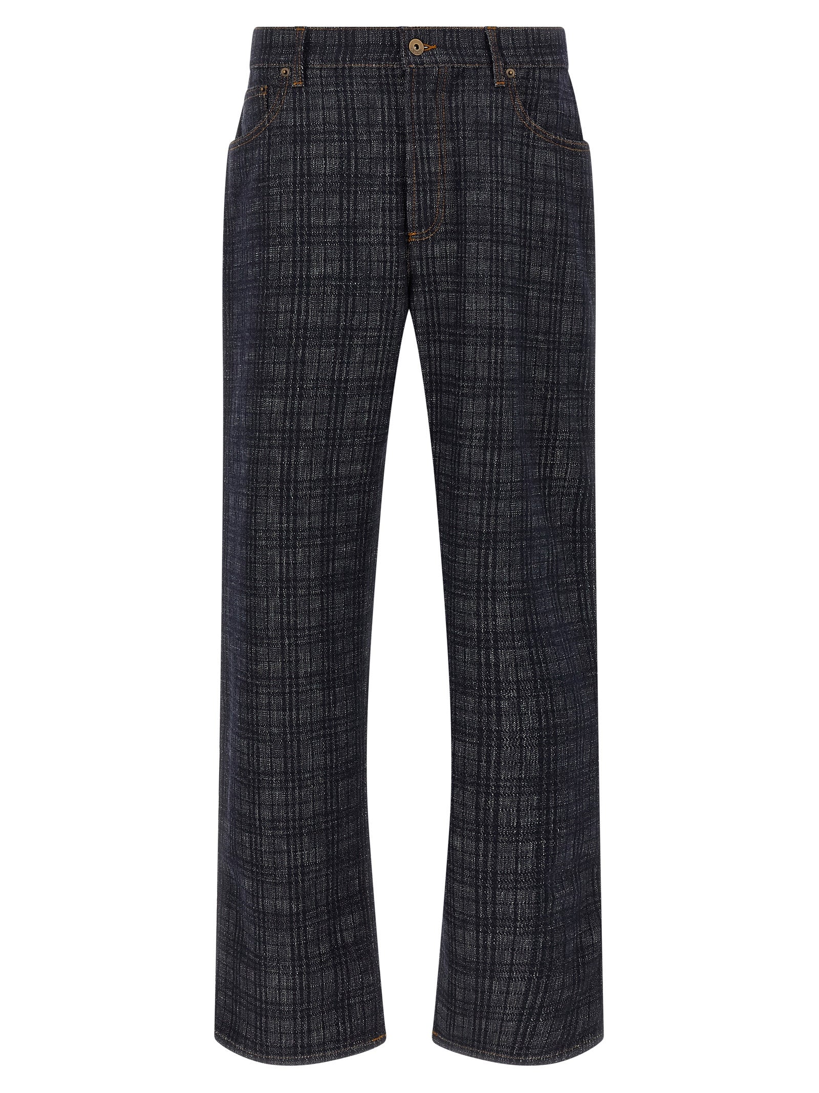 Burberry Blue Cotton Straight-Leg Men's Jeans