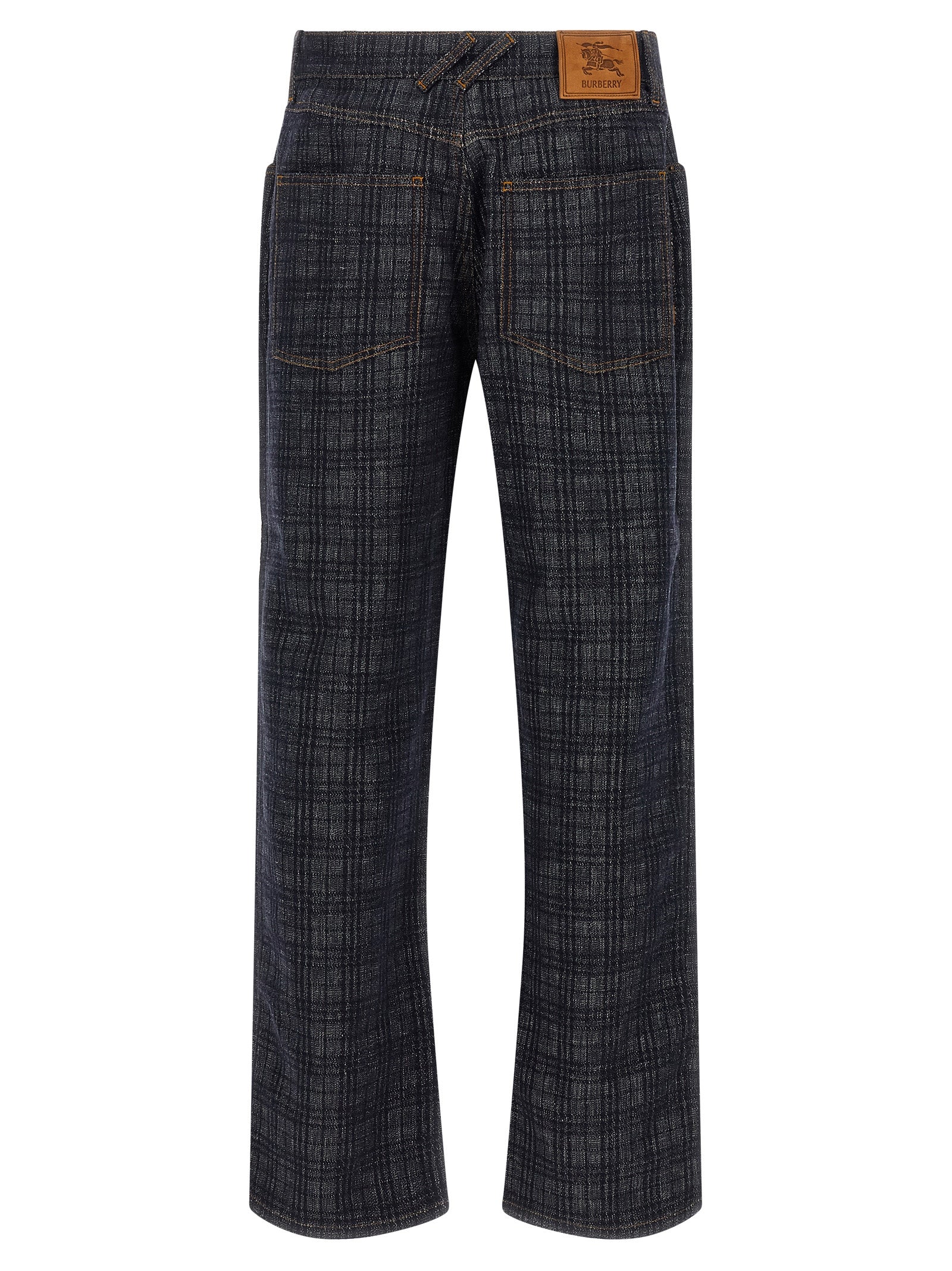 Burberry Blue Cotton Straight-Leg Men's Jeans