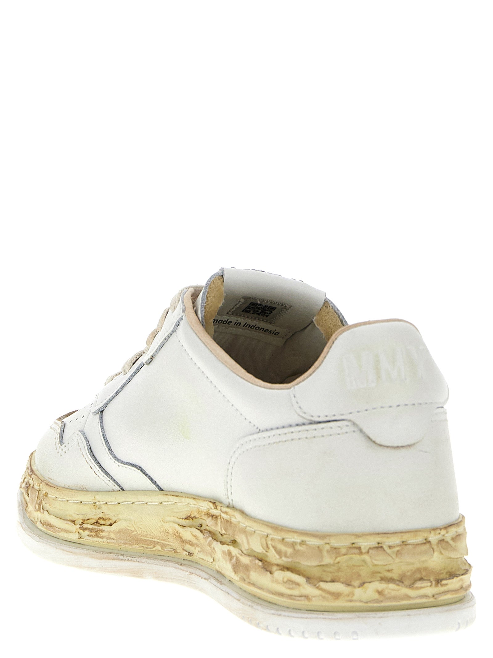 Autry White Goatskin Low Top Men's Sneakers
