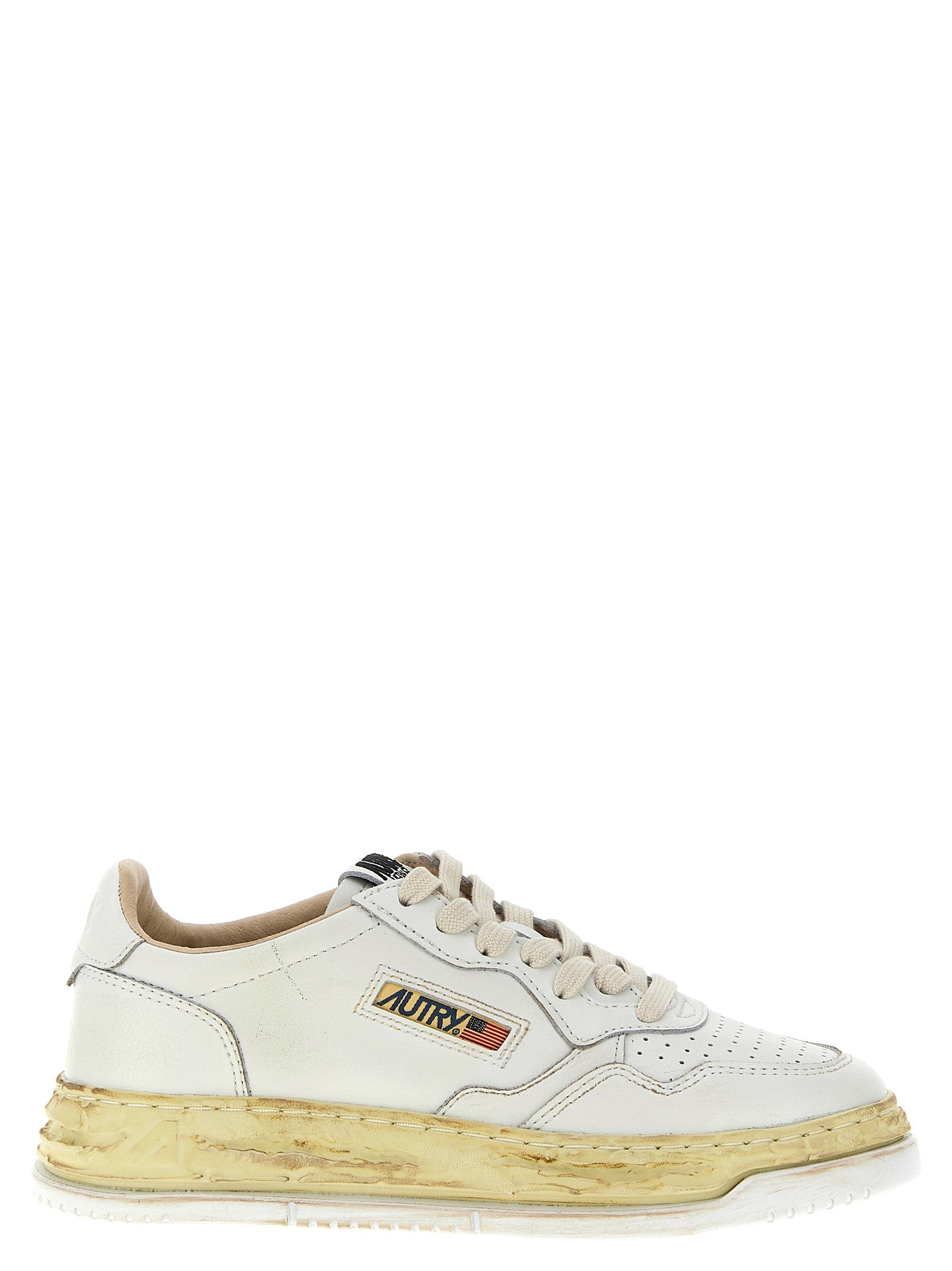 Autry White Goatskin Chunky Women's Sneakers