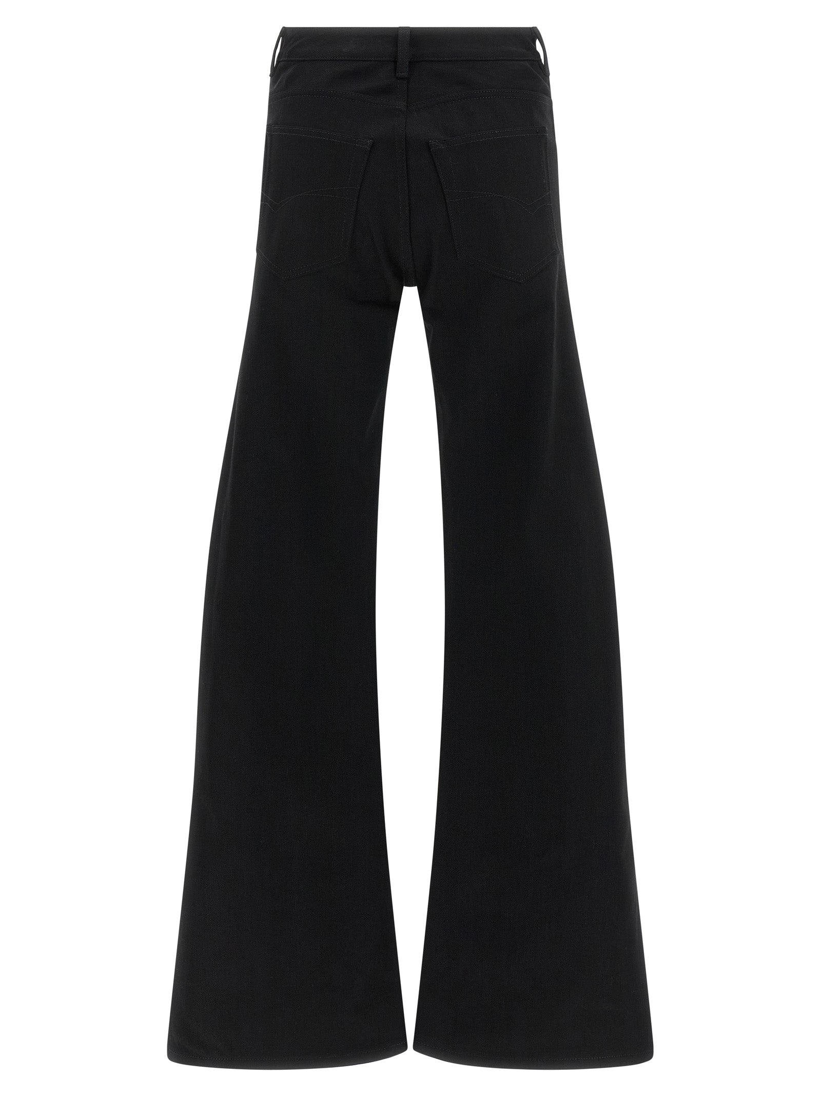 Balenciaga Black Cotton Flared Women's Jeans