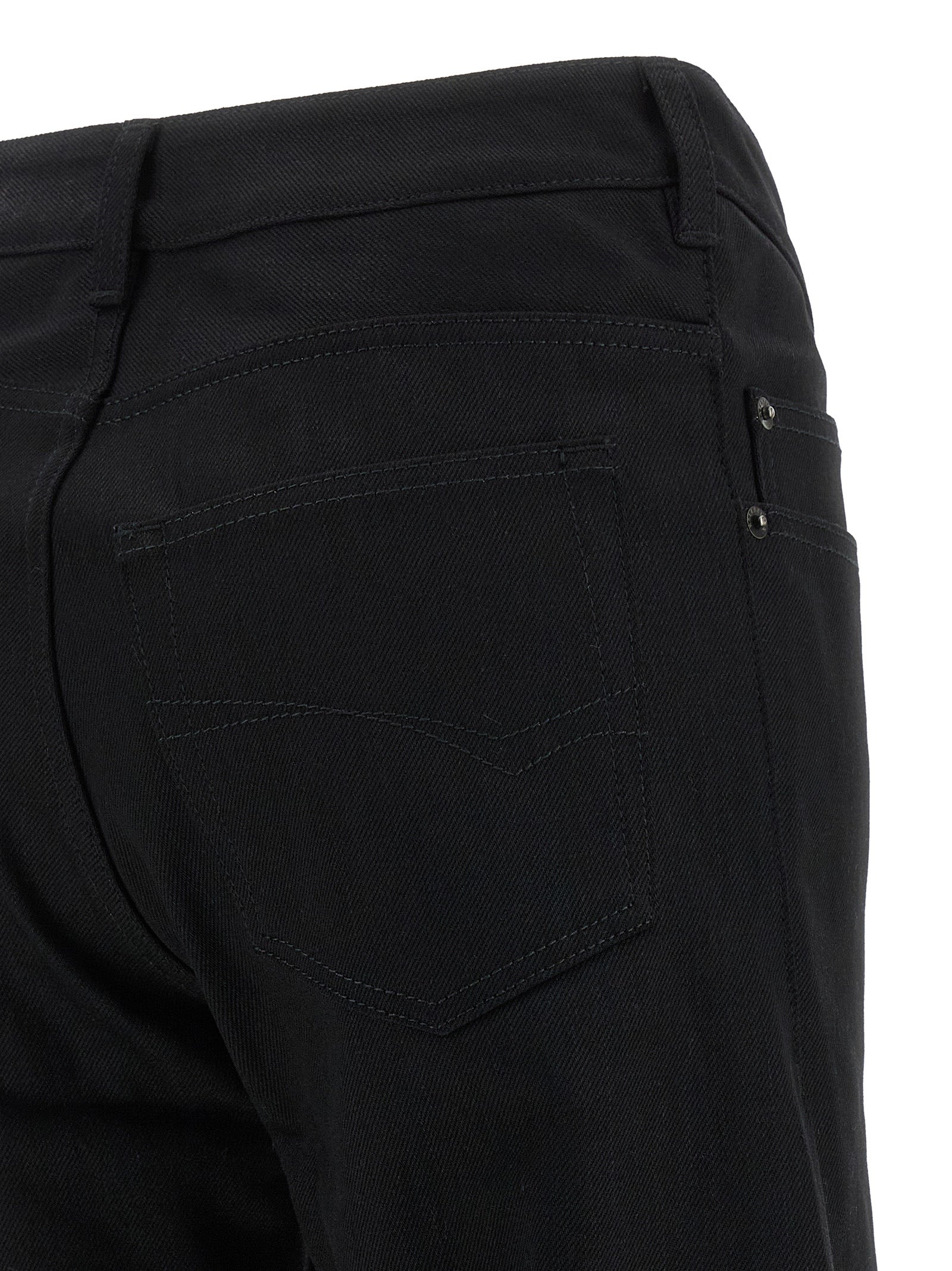 Balenciaga Black Cotton Flared Women's Jeans