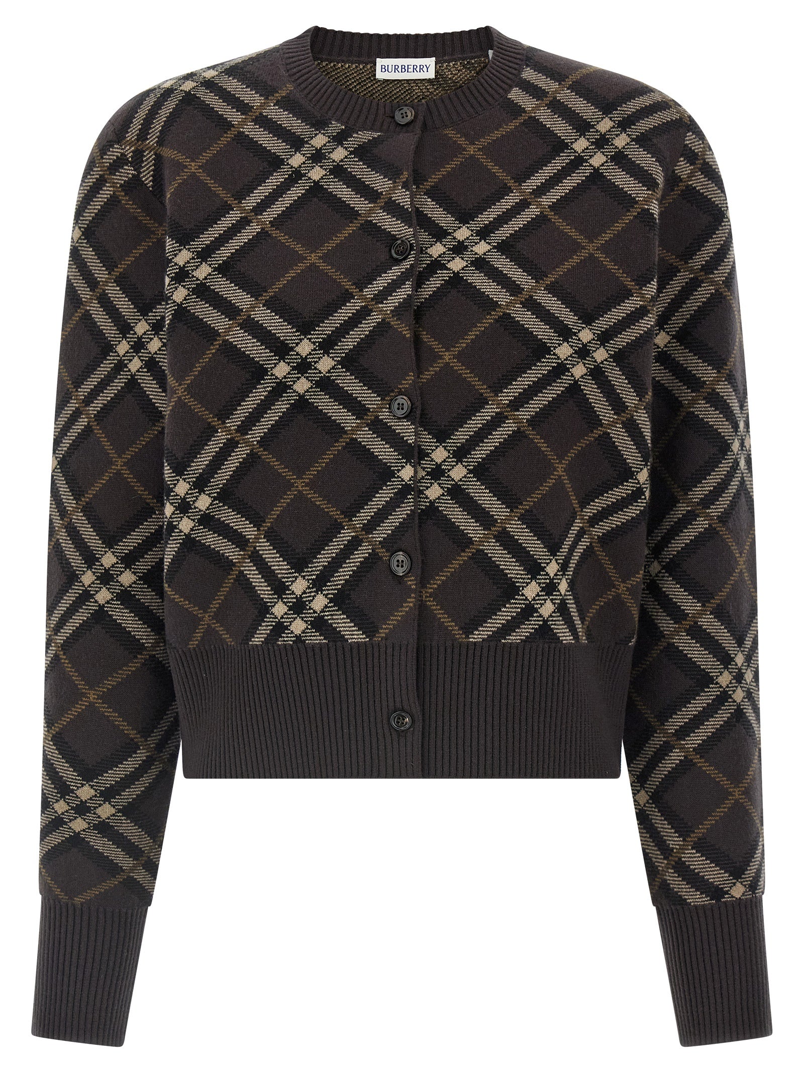 Burberry Brown Wool Women's Cardigan