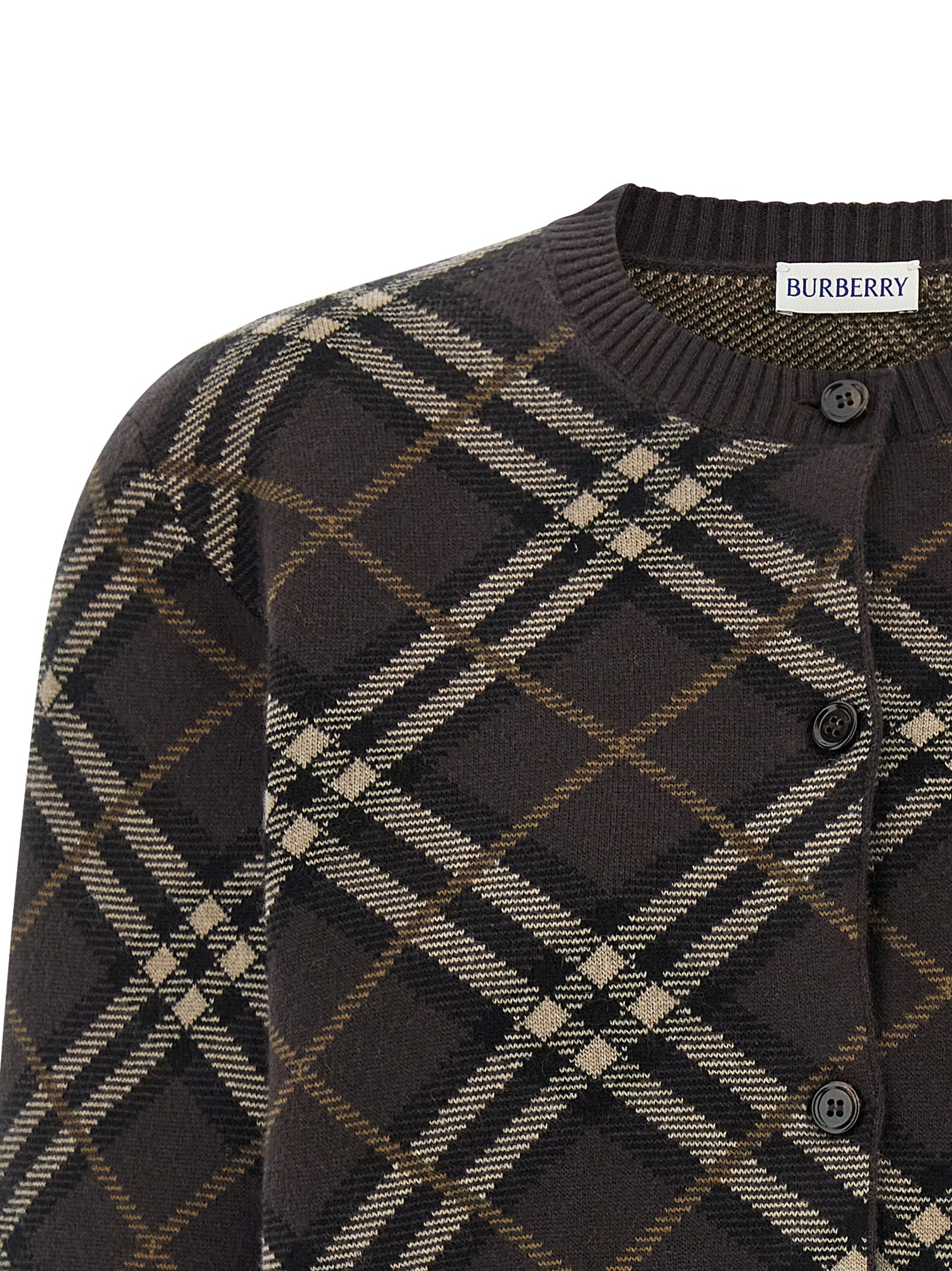 Burberry Brown Wool Women's Cardigan