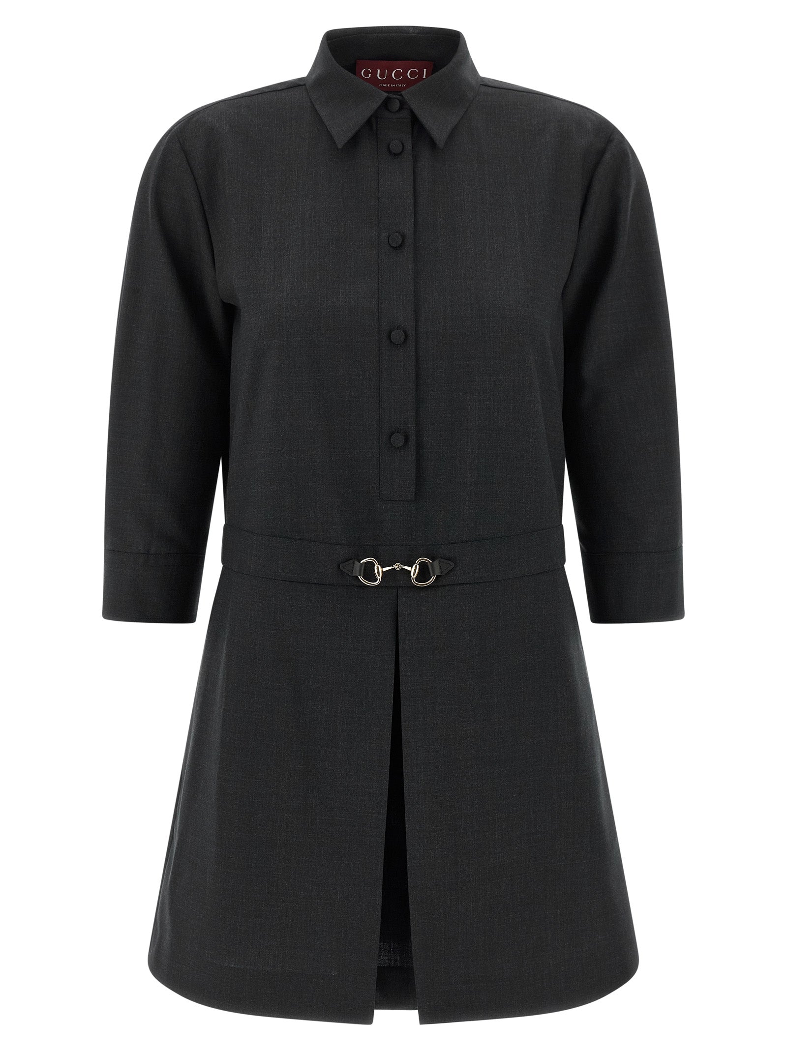 Gucci Gray Wool Short Women's Dress