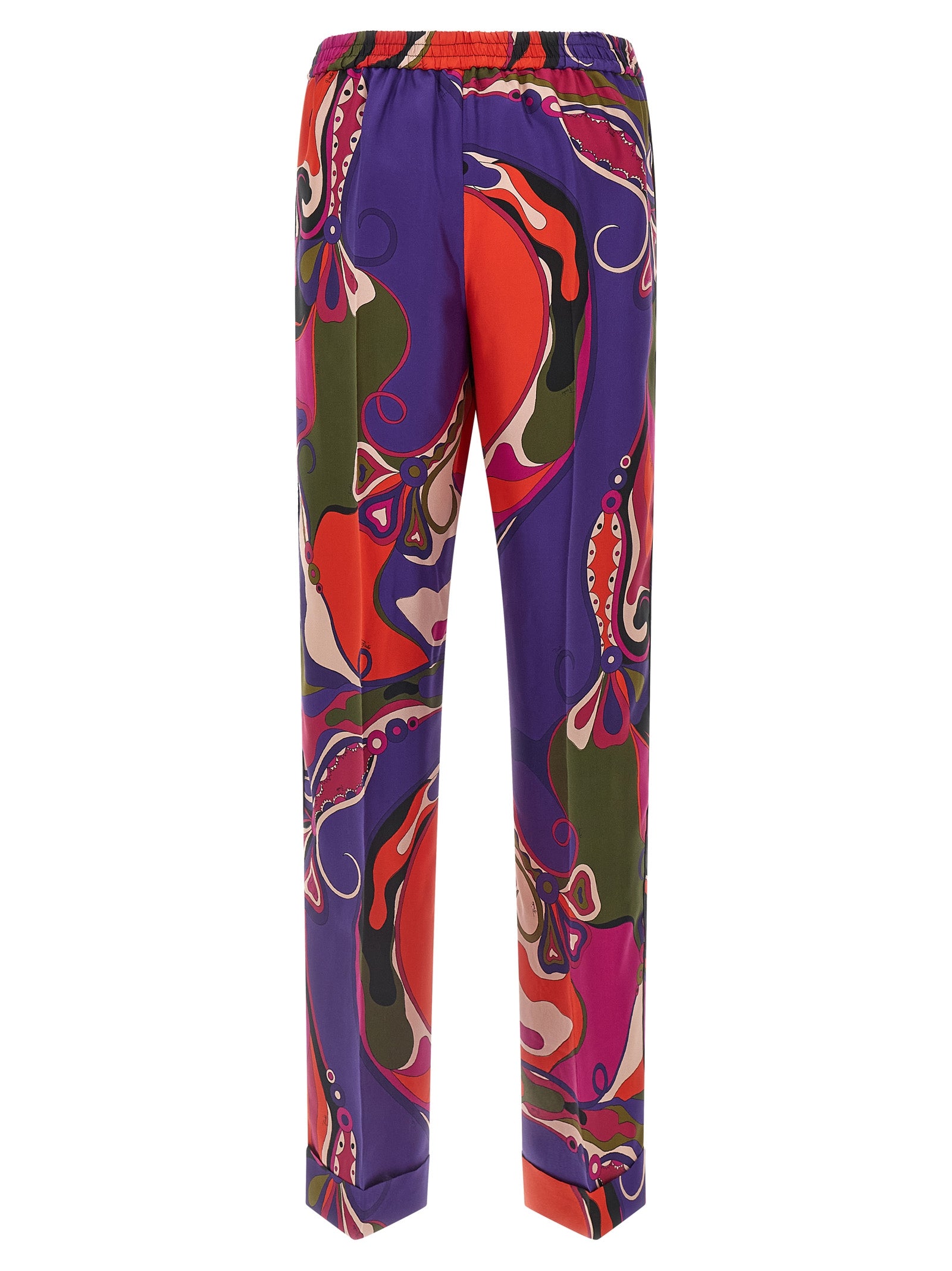 Emilio Pucci Multicolor Silk Casual Women's Pants