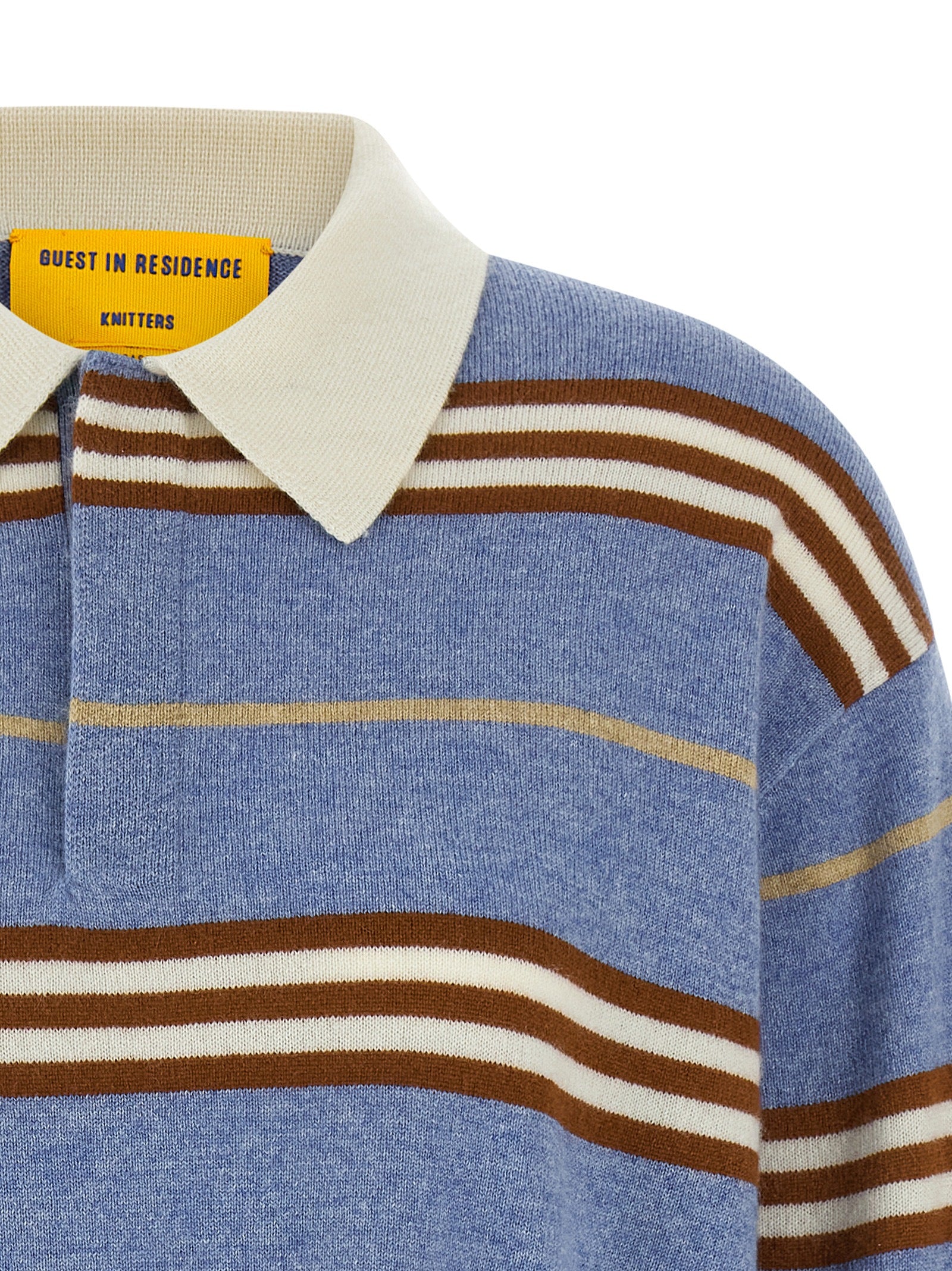 Guest in Residence Blue Cashmere Polo Women's Shirt
