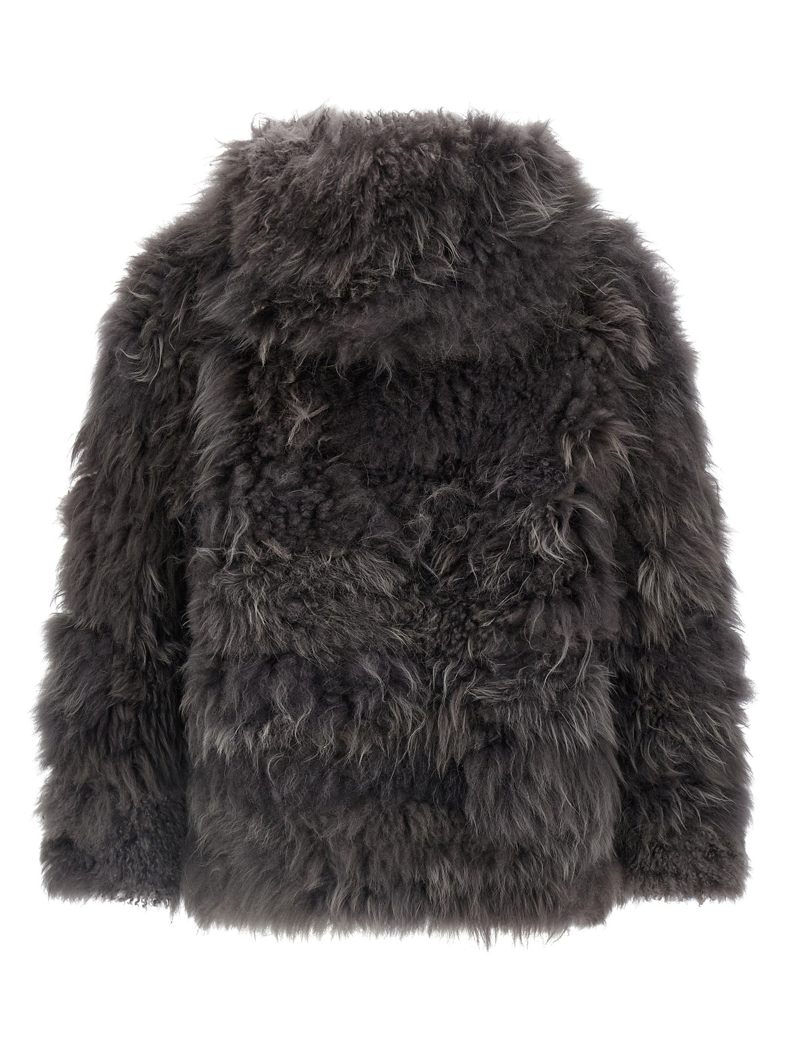 SIMONETTA RAVIZZA Gray Fur Women's Coat