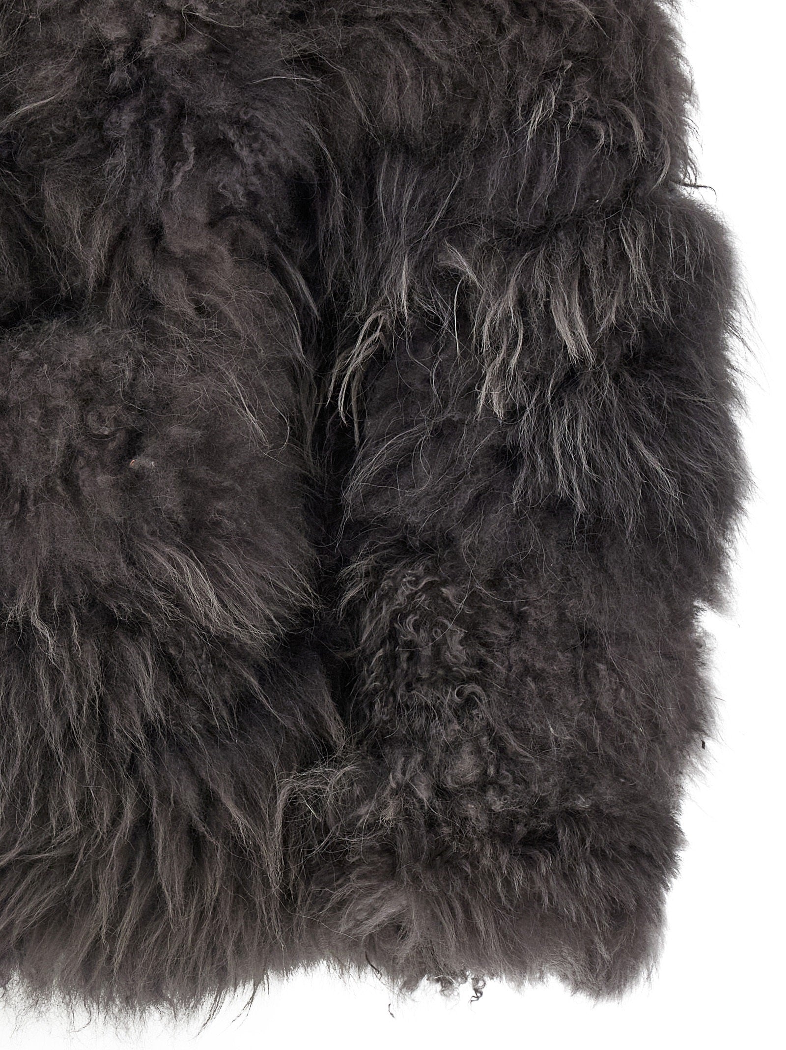 SIMONETTA RAVIZZA Gray Fur Women's Coat