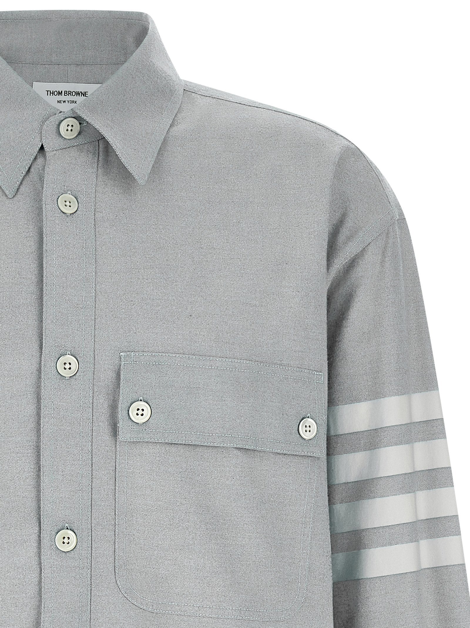 Thom Browne Gray Cotton Men's Blouse