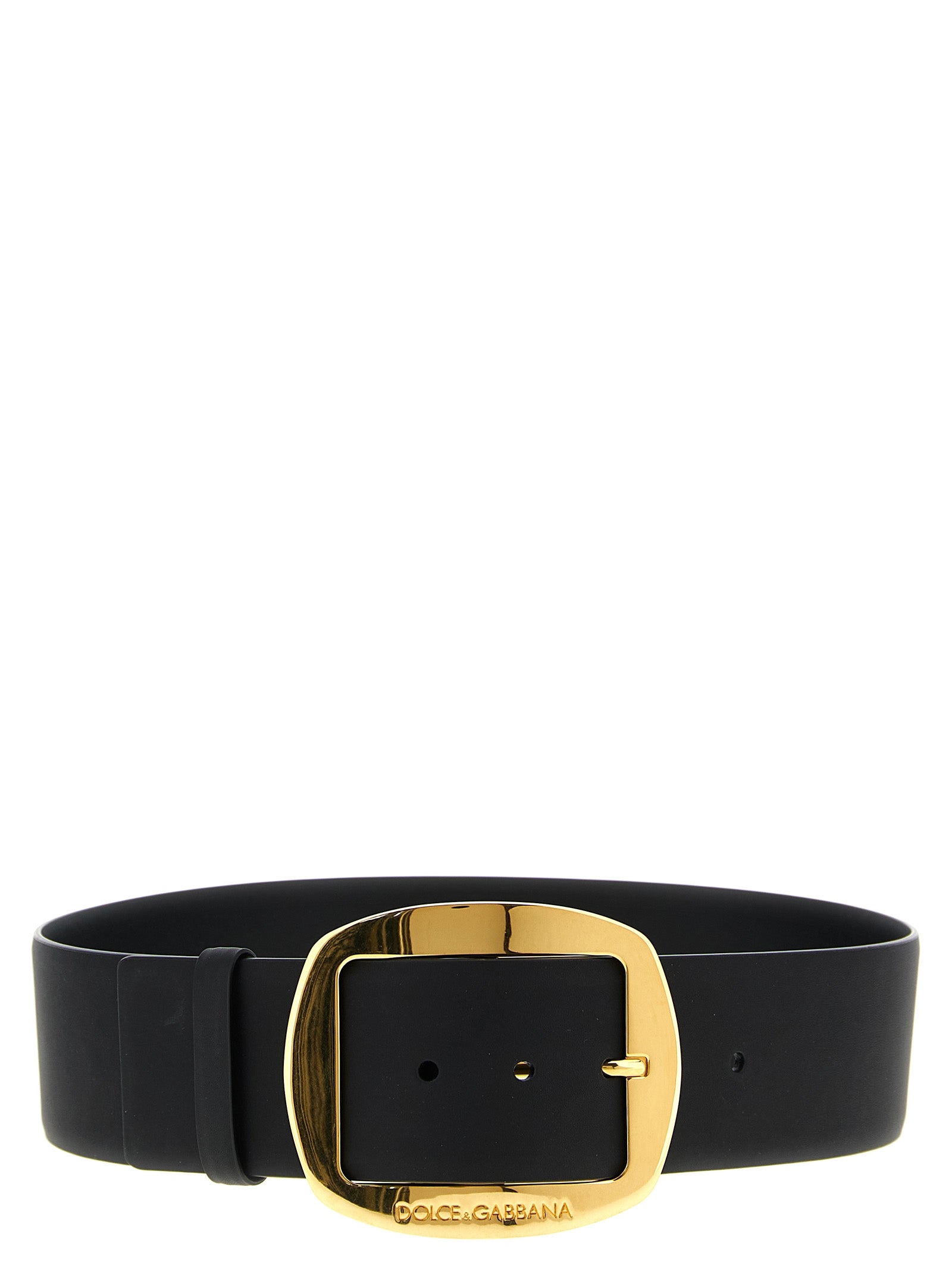 Dolce & Gabbana Black Calfskin Regular Women's Belt