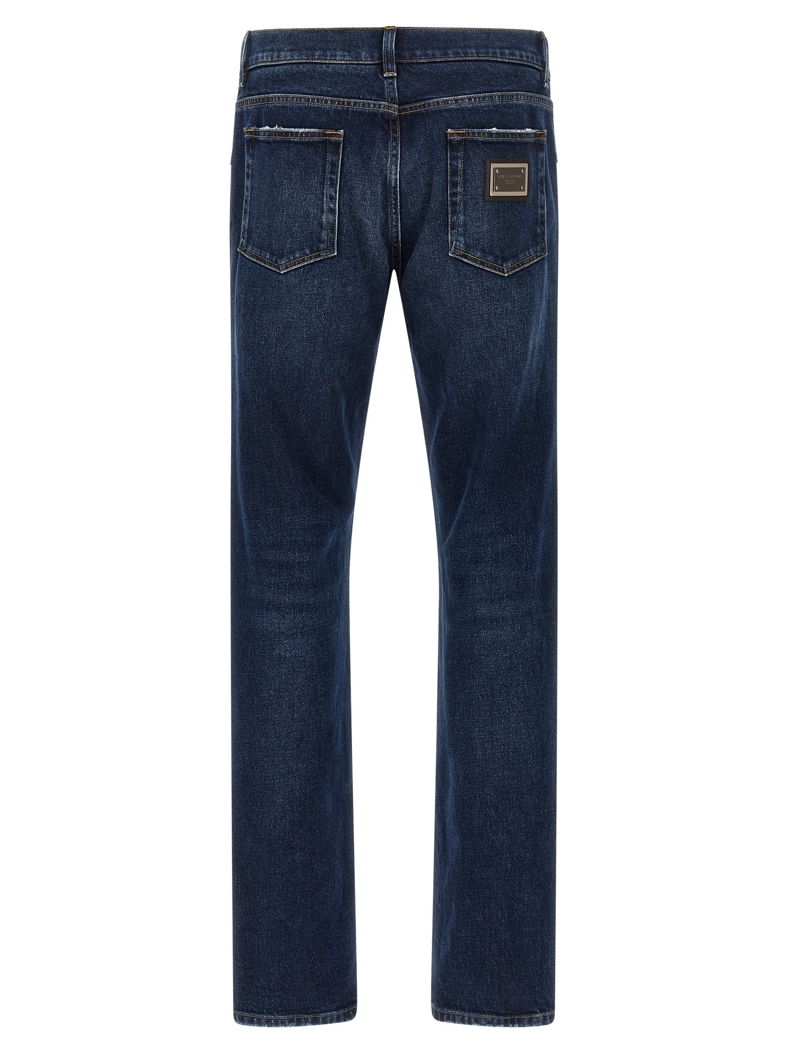 Dolce & Gabbana Blue Cotton Straight-Leg Men's Jeans