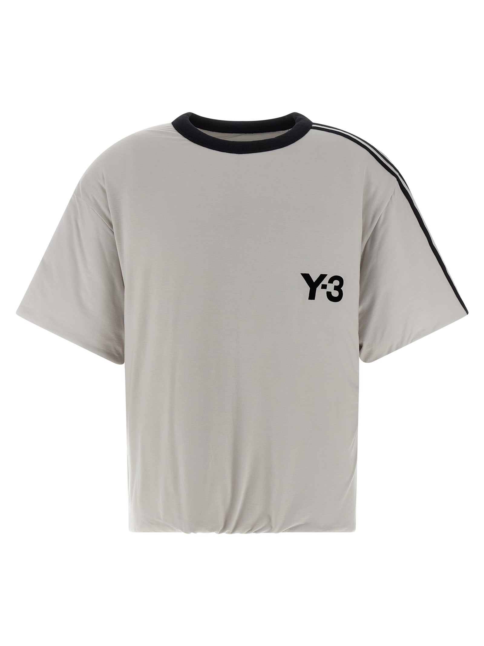 Y-3 Gray Lyocell Men's T-Shirt
