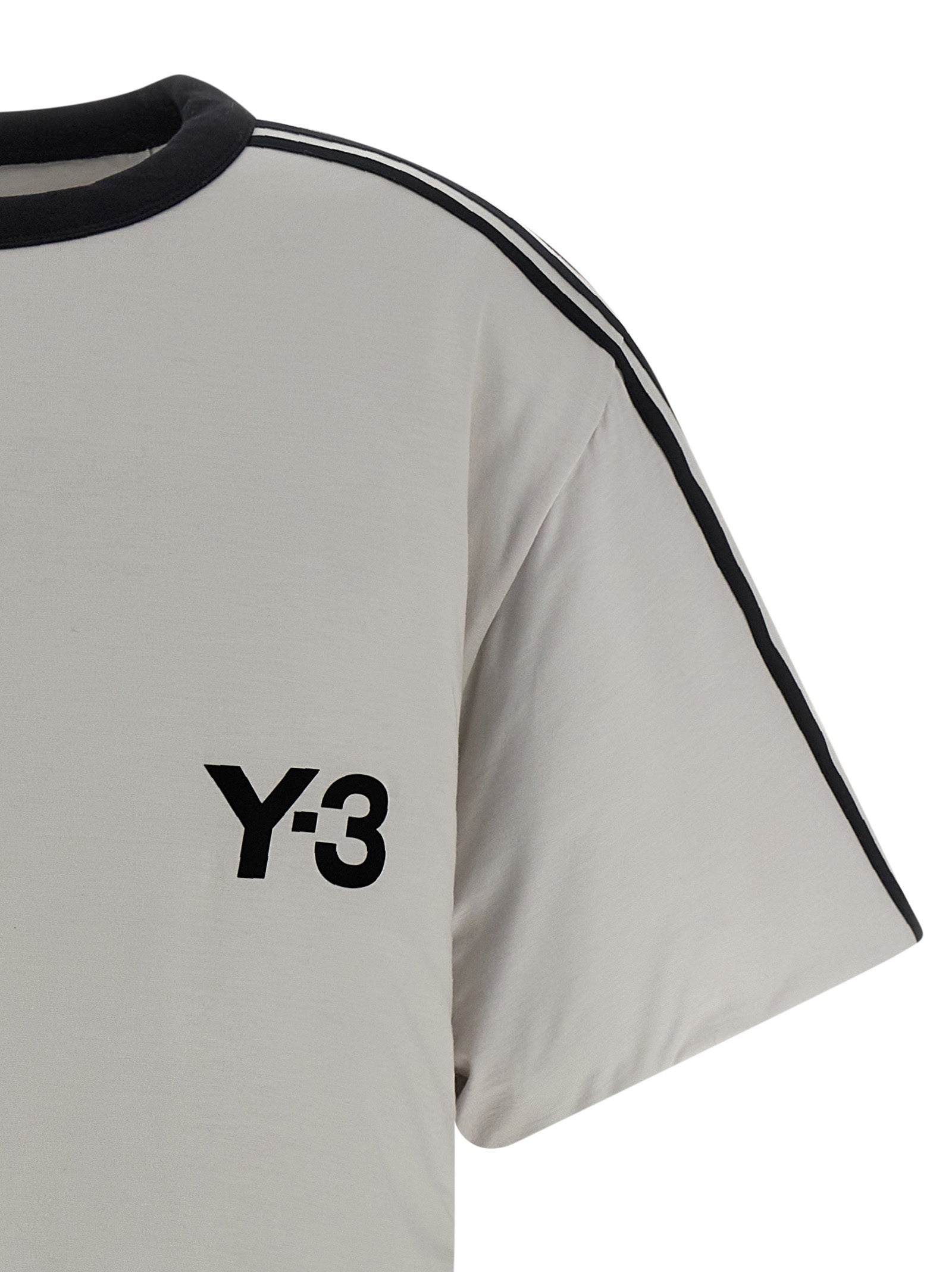 Y-3 Gray Lyocell Men's T-Shirt