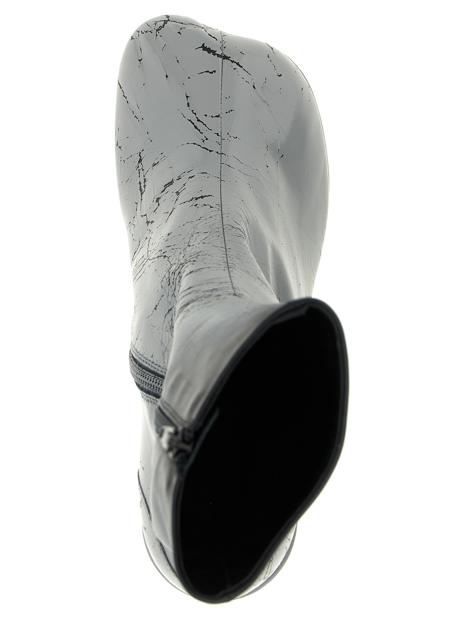 MM6 Maison Margiela Gray Lambskin Ankle Women's Boots