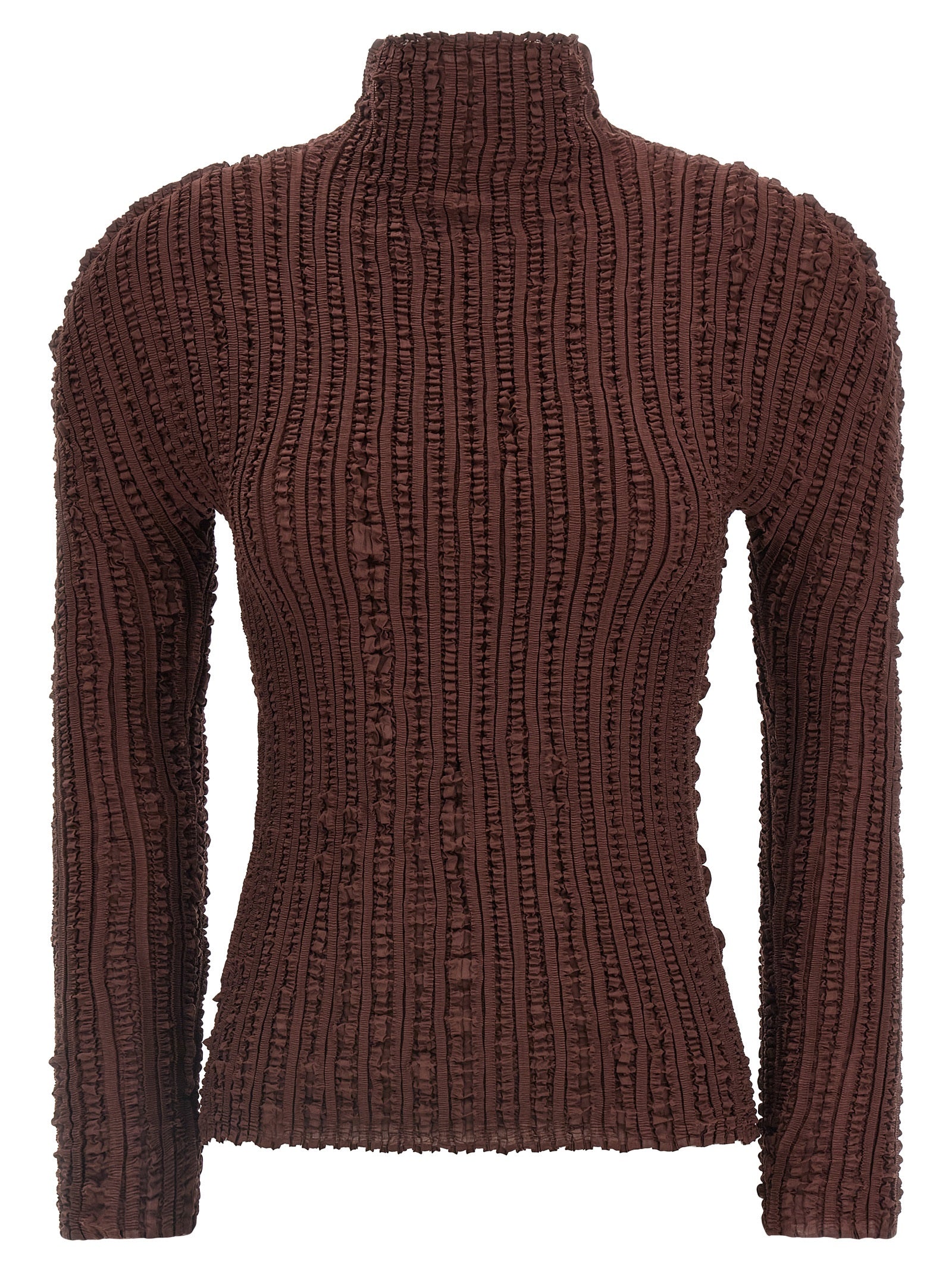 Issey Miyake Brown Polyester Women's Cardigan