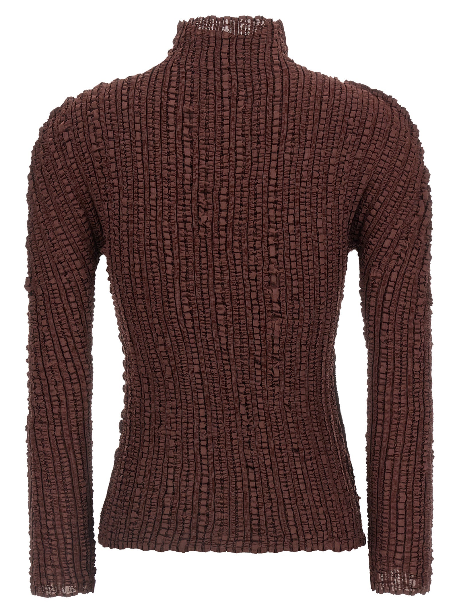 Issey Miyake Brown Polyester Women's Cardigan