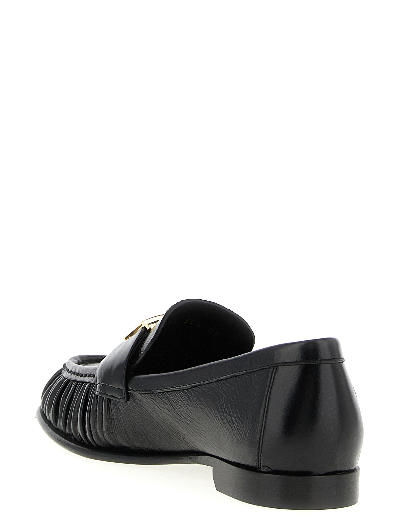 Fendi Black Lamb Leather Slip-On Women's Loafers