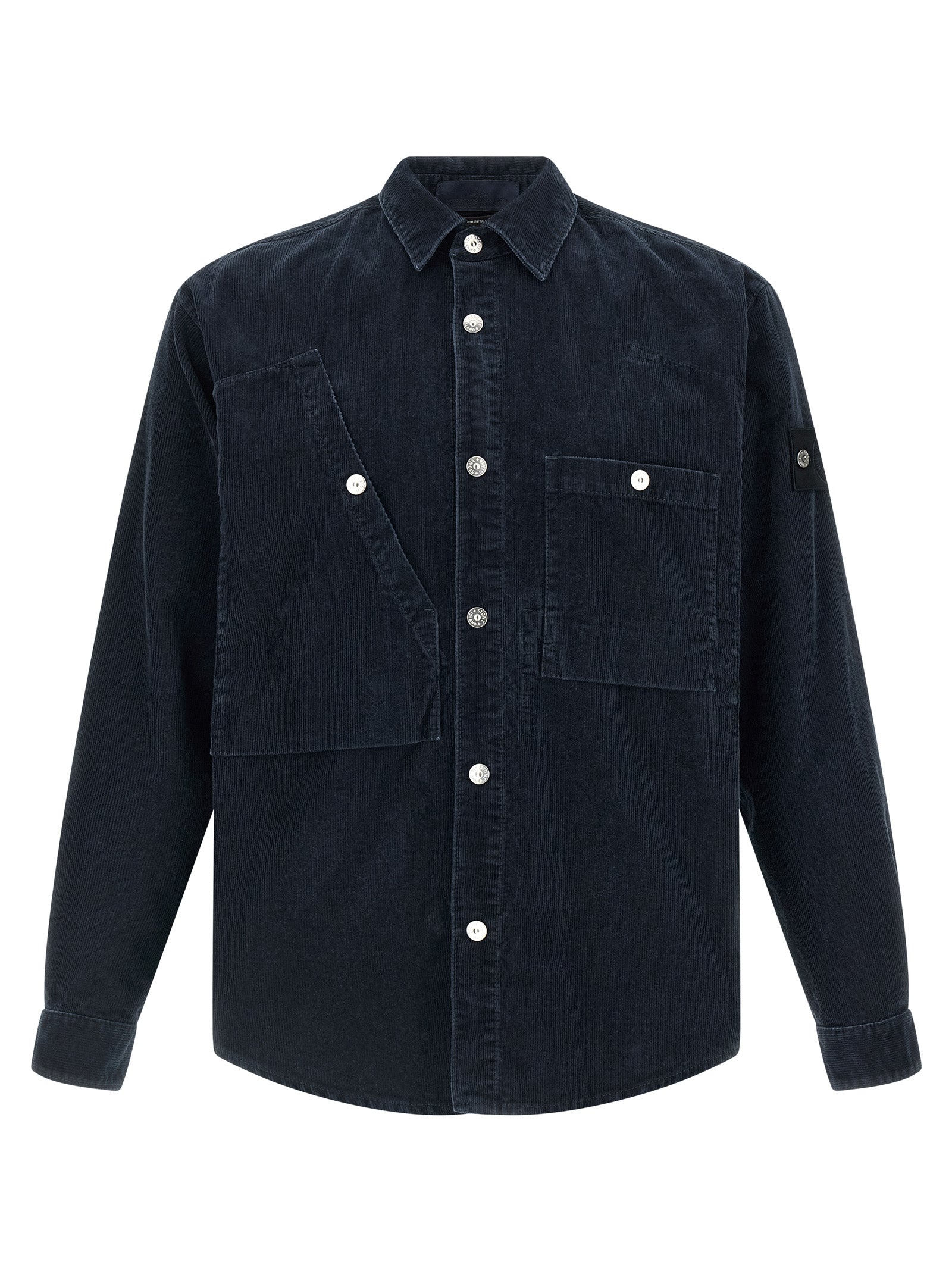 Stone Island Blue Cotton Men's Blouse