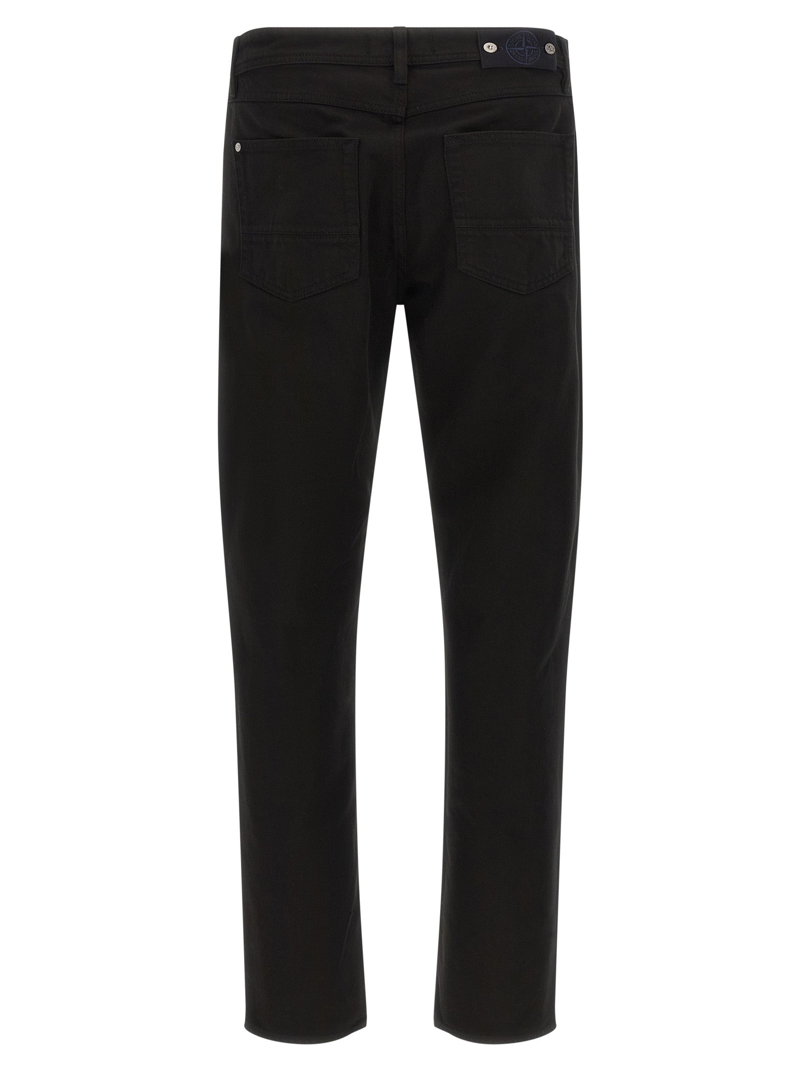 Stone Island Black Cotton Straight-Leg Men's Jeans