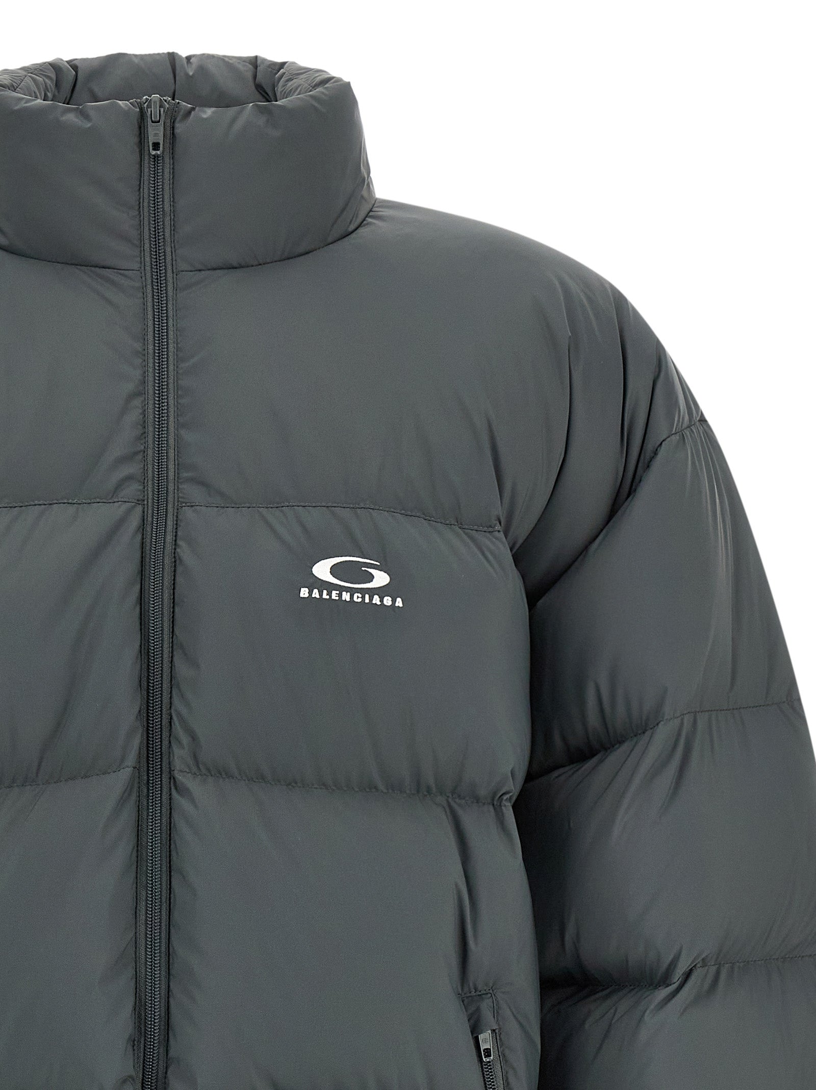 Balenciaga Gray Polyamide Full-Length Men's Jacket