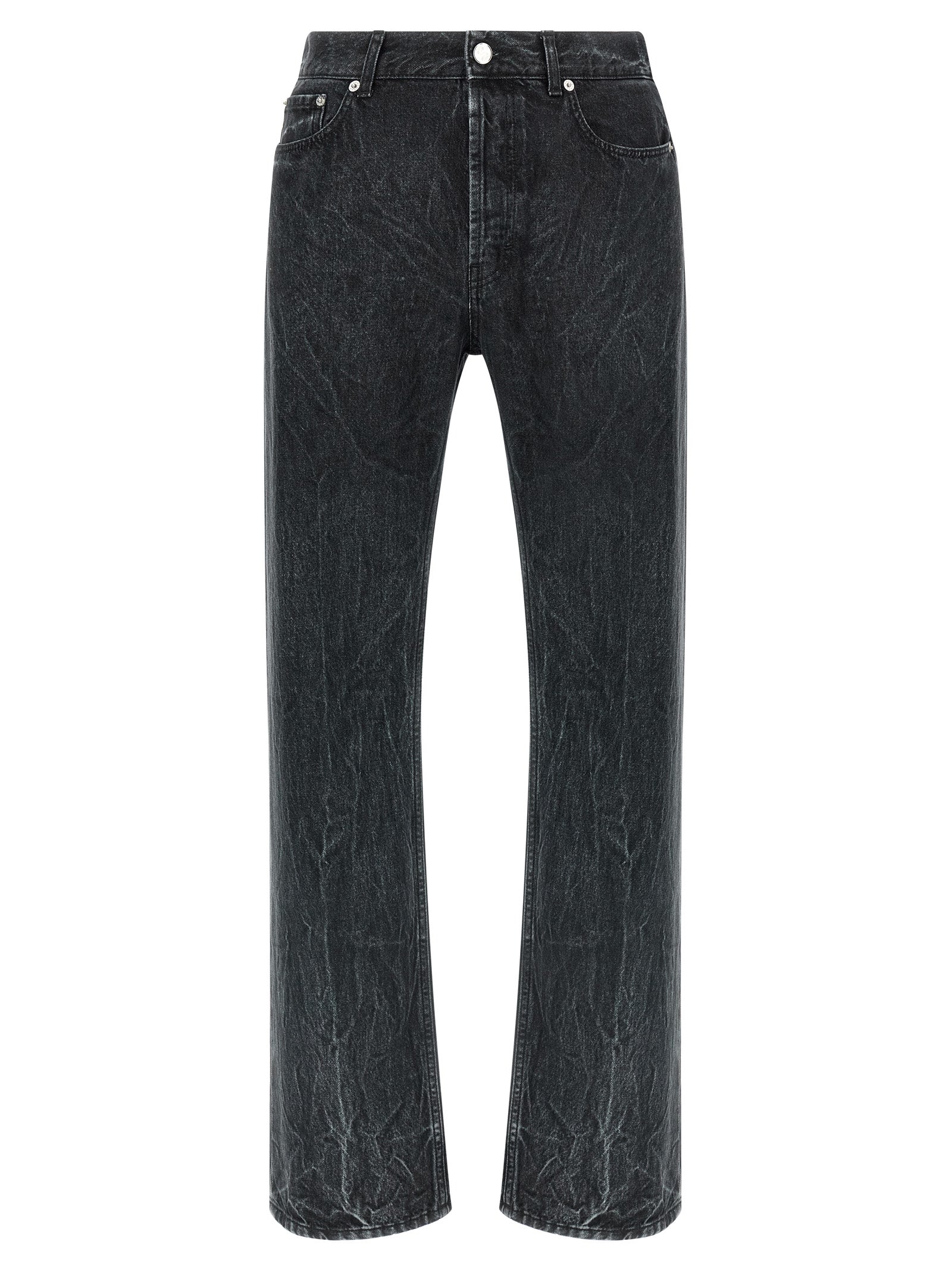 SÉFR Black Cotton Straight-Leg Men's Jeans