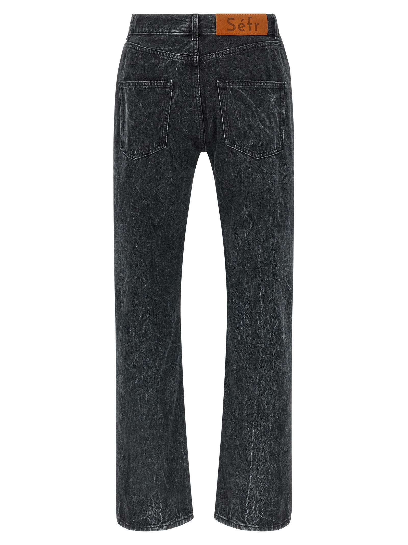 SÉFR Black Cotton Straight-Leg Men's Jeans