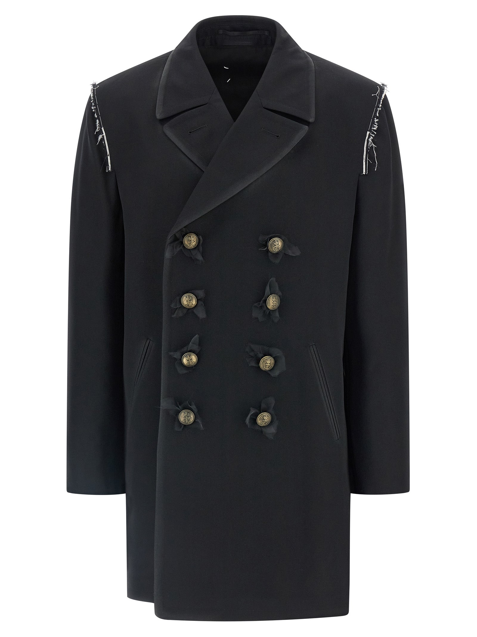 Maison Margiela Black Wool Men's Coat