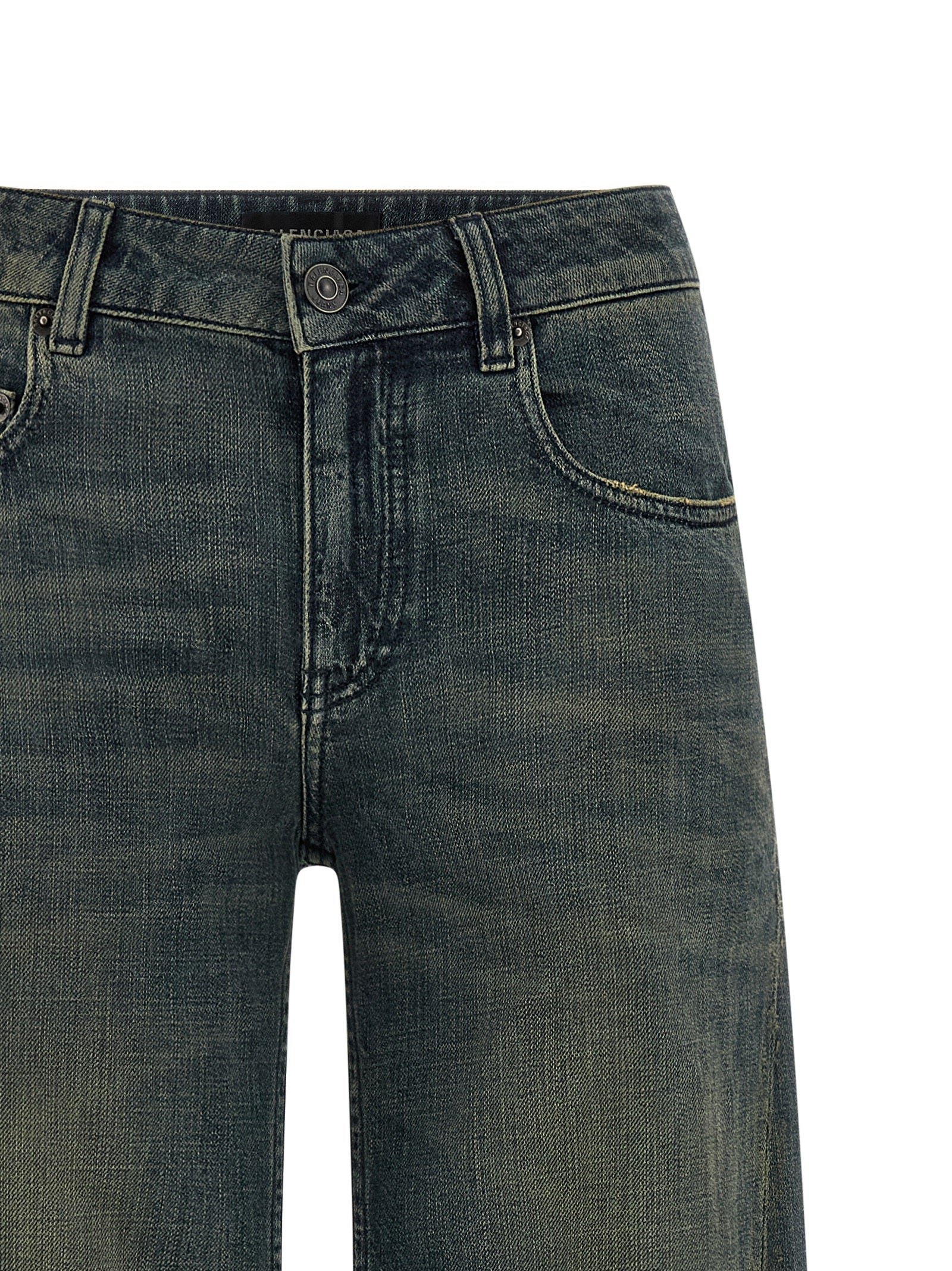 Balenciaga Blue Cotton Flared Women's Jeans