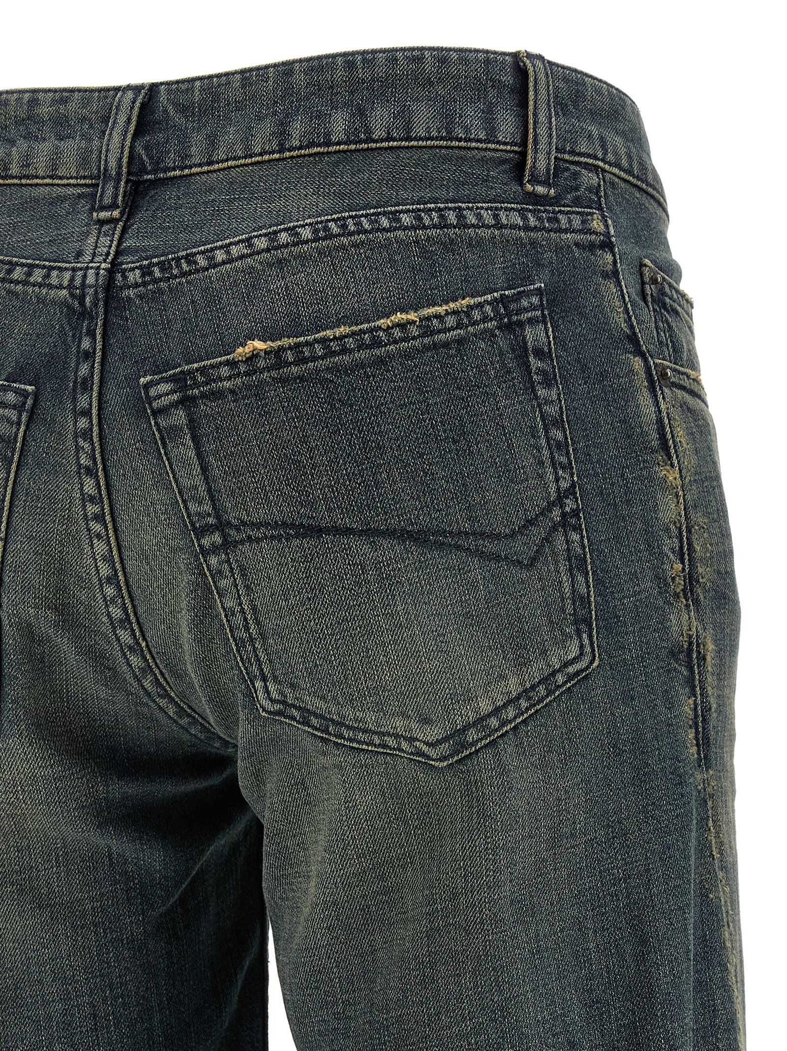 Balenciaga Blue Cotton Flared Women's Jeans