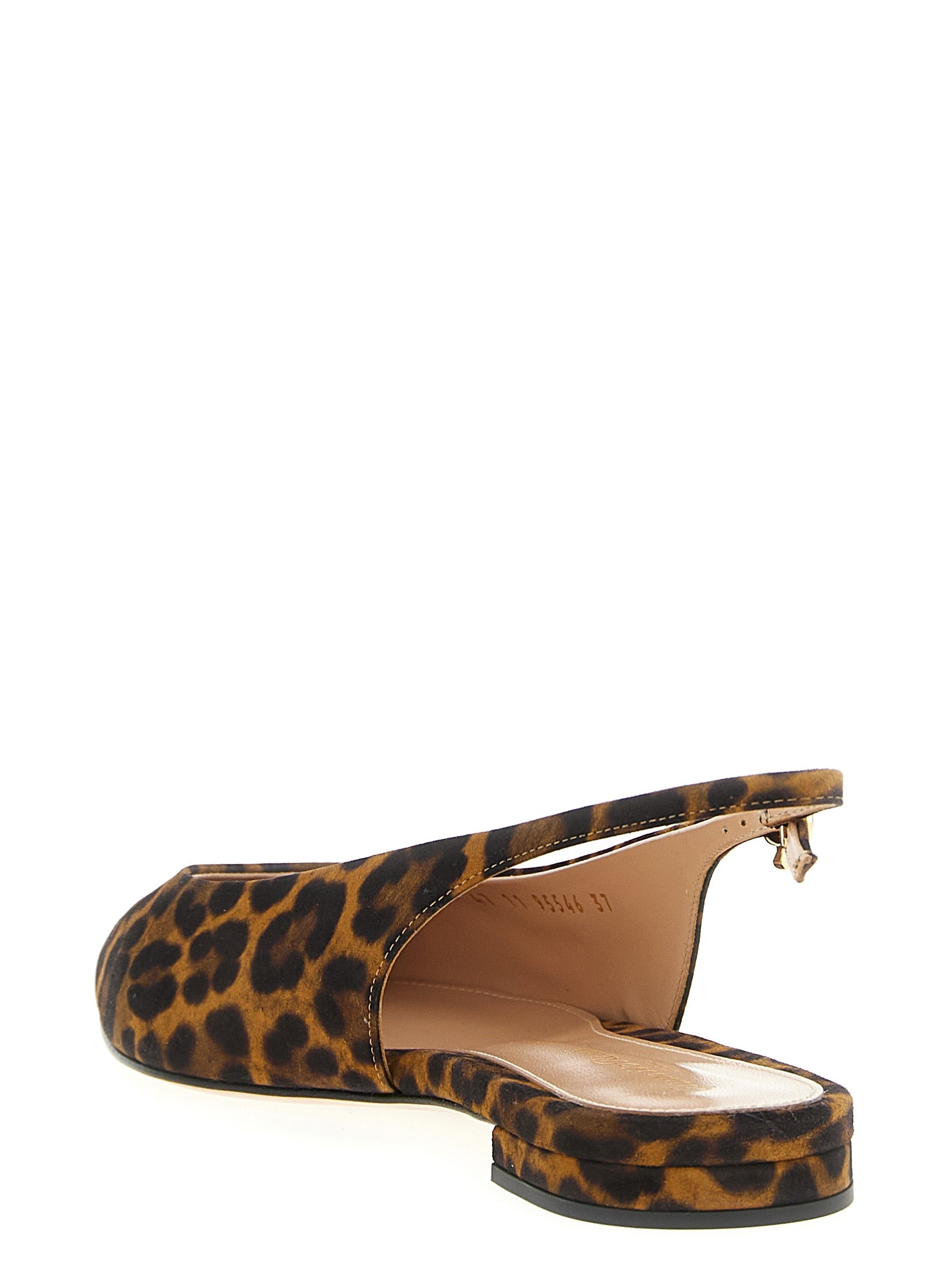 Gianvito Rossi Brown Suede Leather Ballet Women's Flats