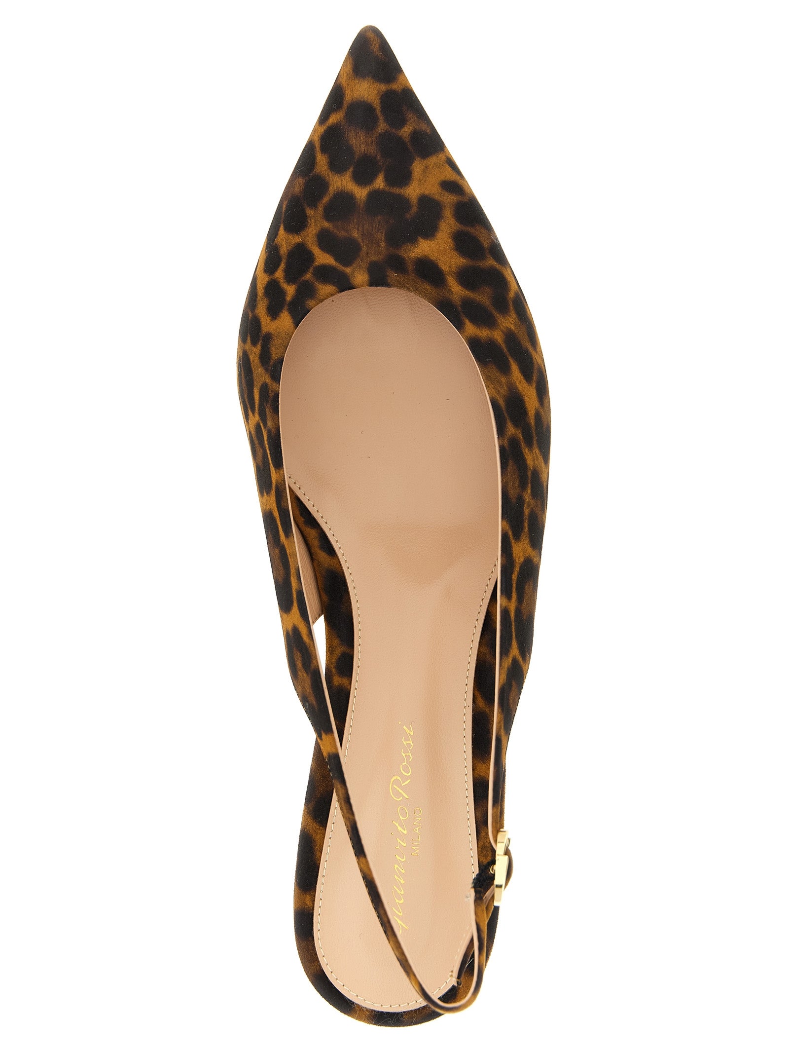 Gianvito Rossi Brown Suede Leather Ballet Women's Flats