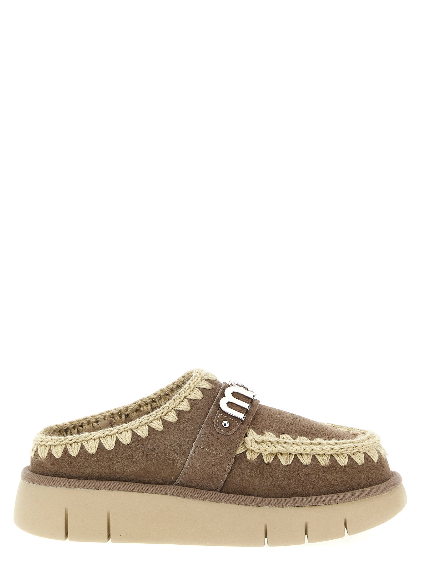 Mou Brown Lambskin Women's Clogs