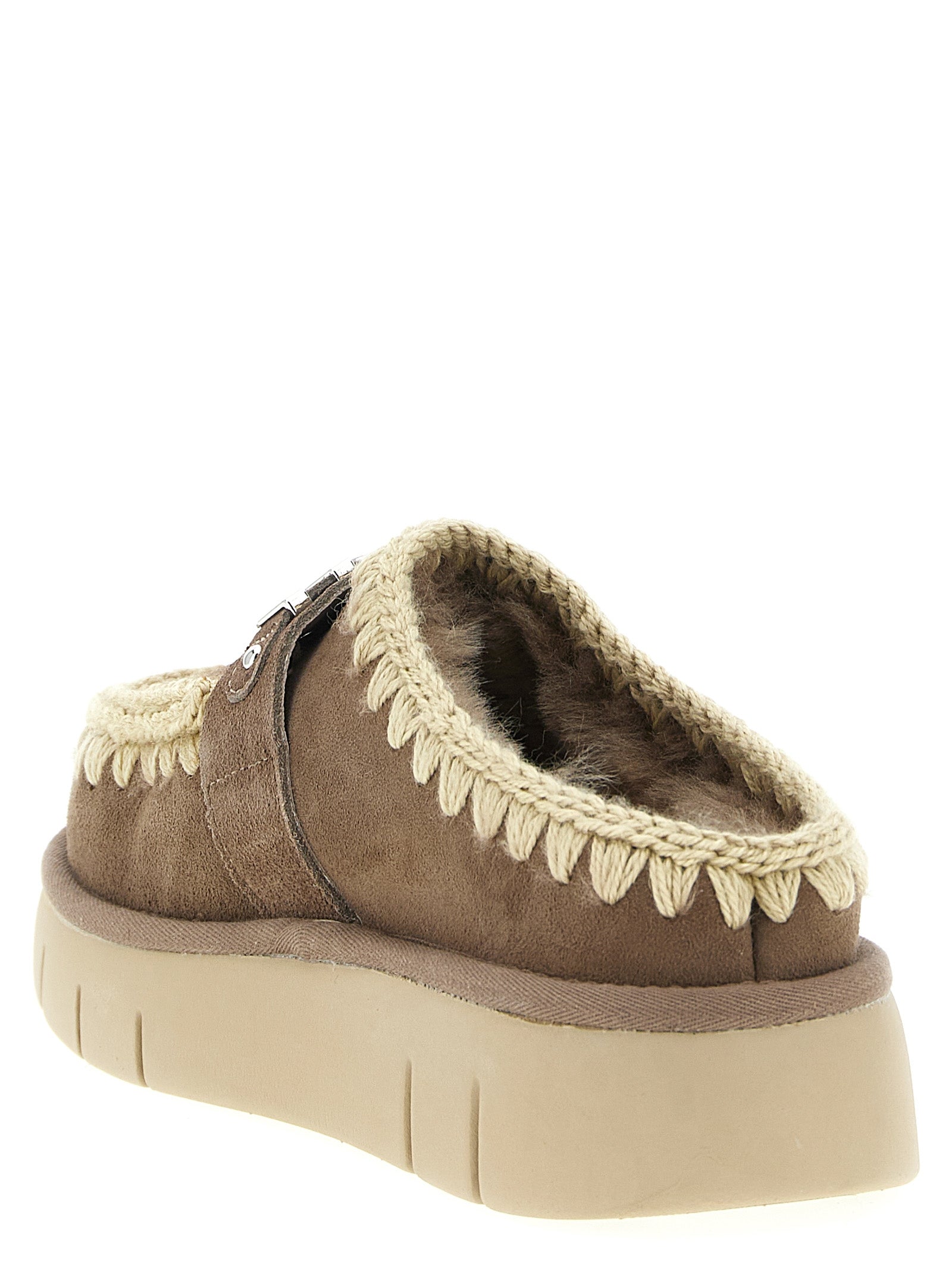 Mou Brown Lambskin Women's Clogs